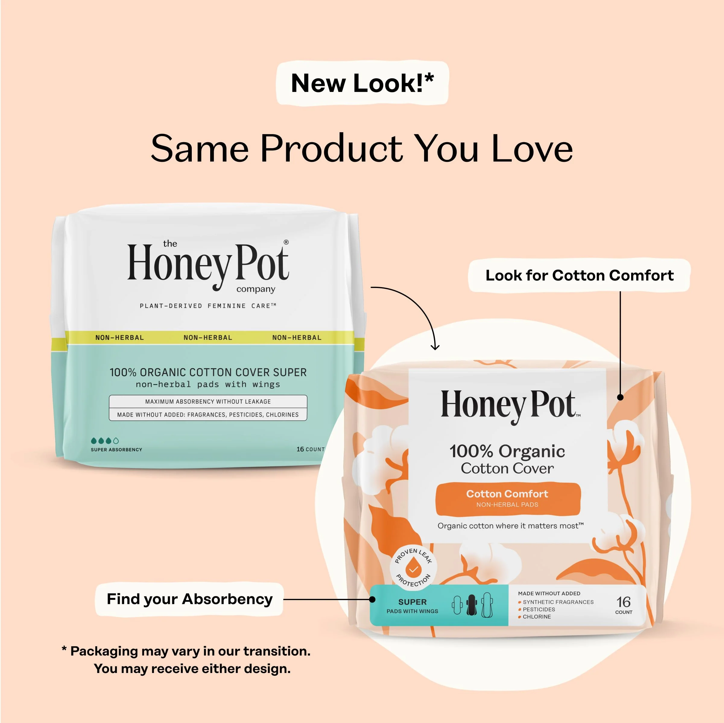 The Honey Pot Company - 64ct - Sanitary Pads for Women - Non-Herbal Super w/Wings - Organic - Cotton Cover, & Ultra-Absorbent Pulp Core - Feminine Care - FSA & HSA - Image 9