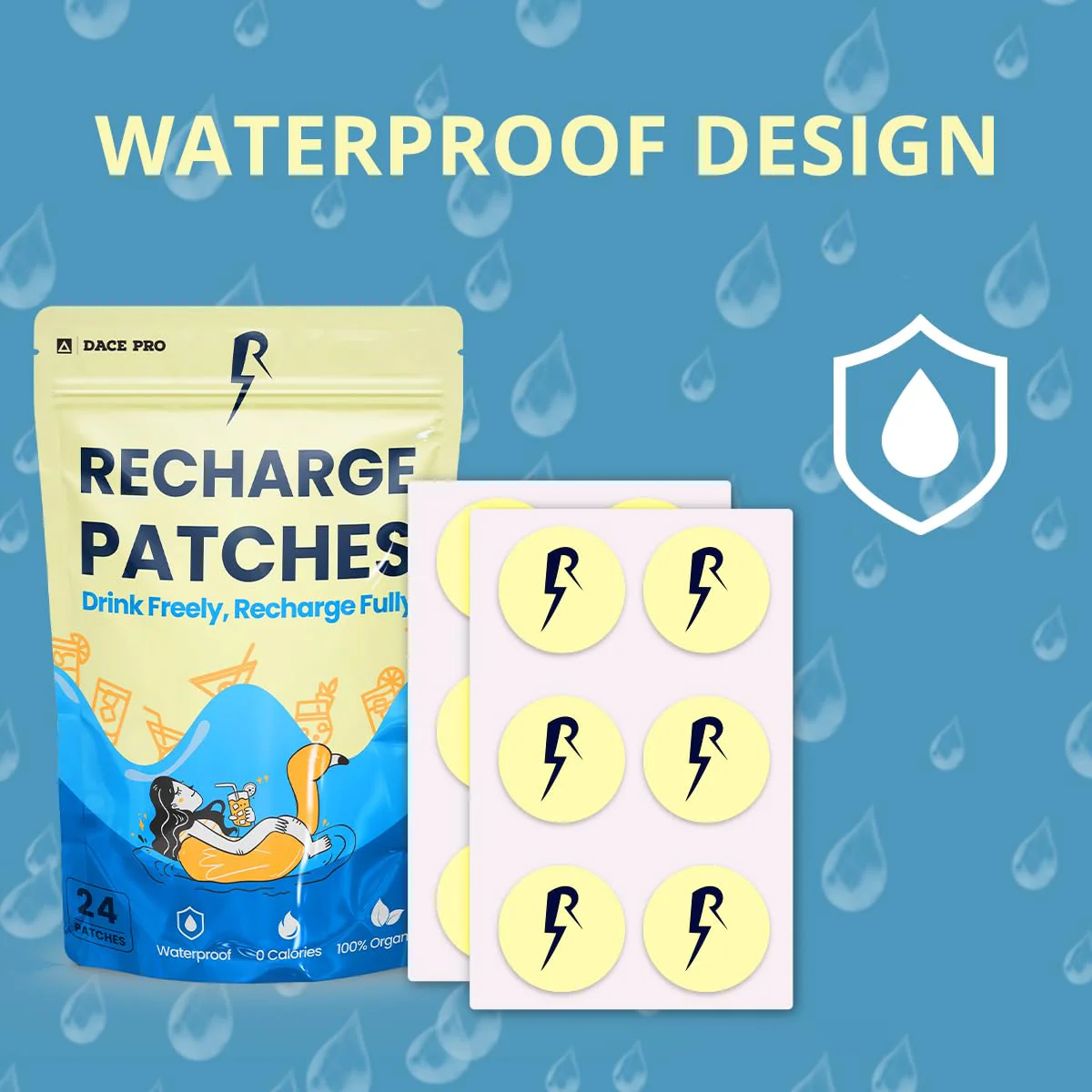 The Recharge Patch 24-Pack: Recovery Patches Cruise Essentials 2025 Women Festival Essentials Travel Essentials Cruise Ship Accessories Travel Size Toiletries Rebound Patches Must Haves for Energy - Image 3