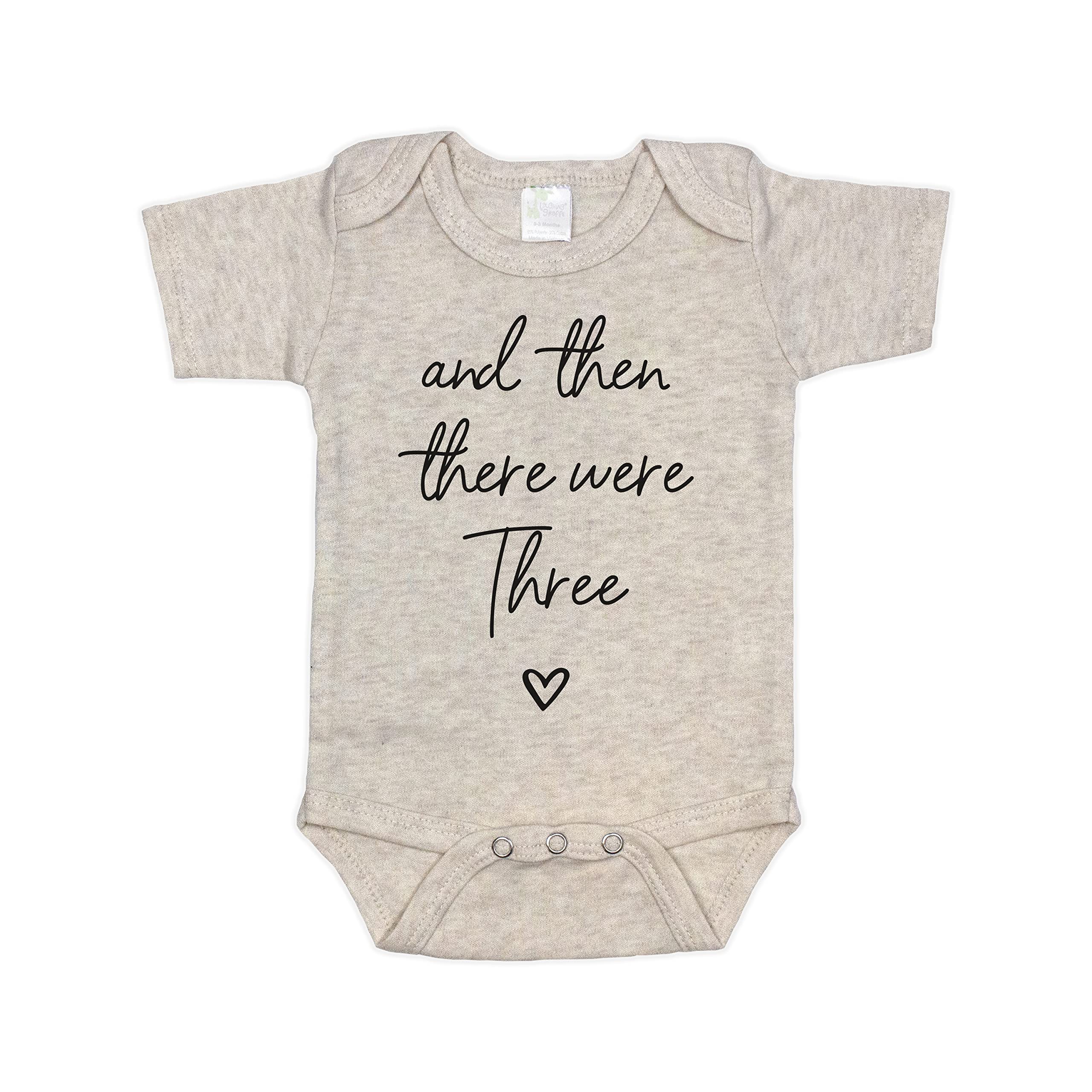 Then There Were Three Pregnancy Announcement Infant Bodysuit for Grandparents, Family and Friends (0-3 months, White) - Image 7