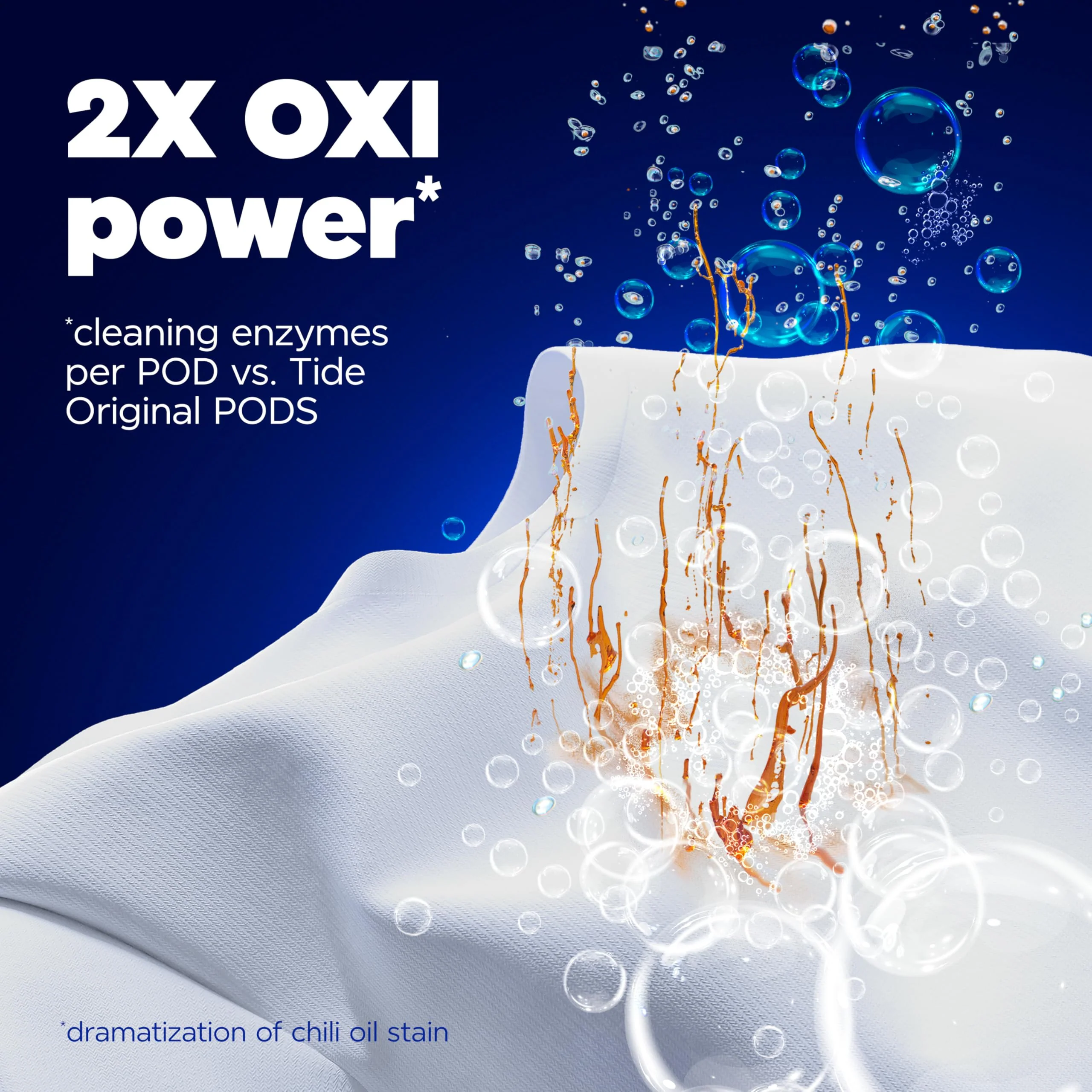 Tide Oxi Boost Power PODS Laundry Detergent Pods, 45 Count, HE Compatible, Stain Remover Plus Oxi Power, Removes Tough Set-In Stains - Image 7