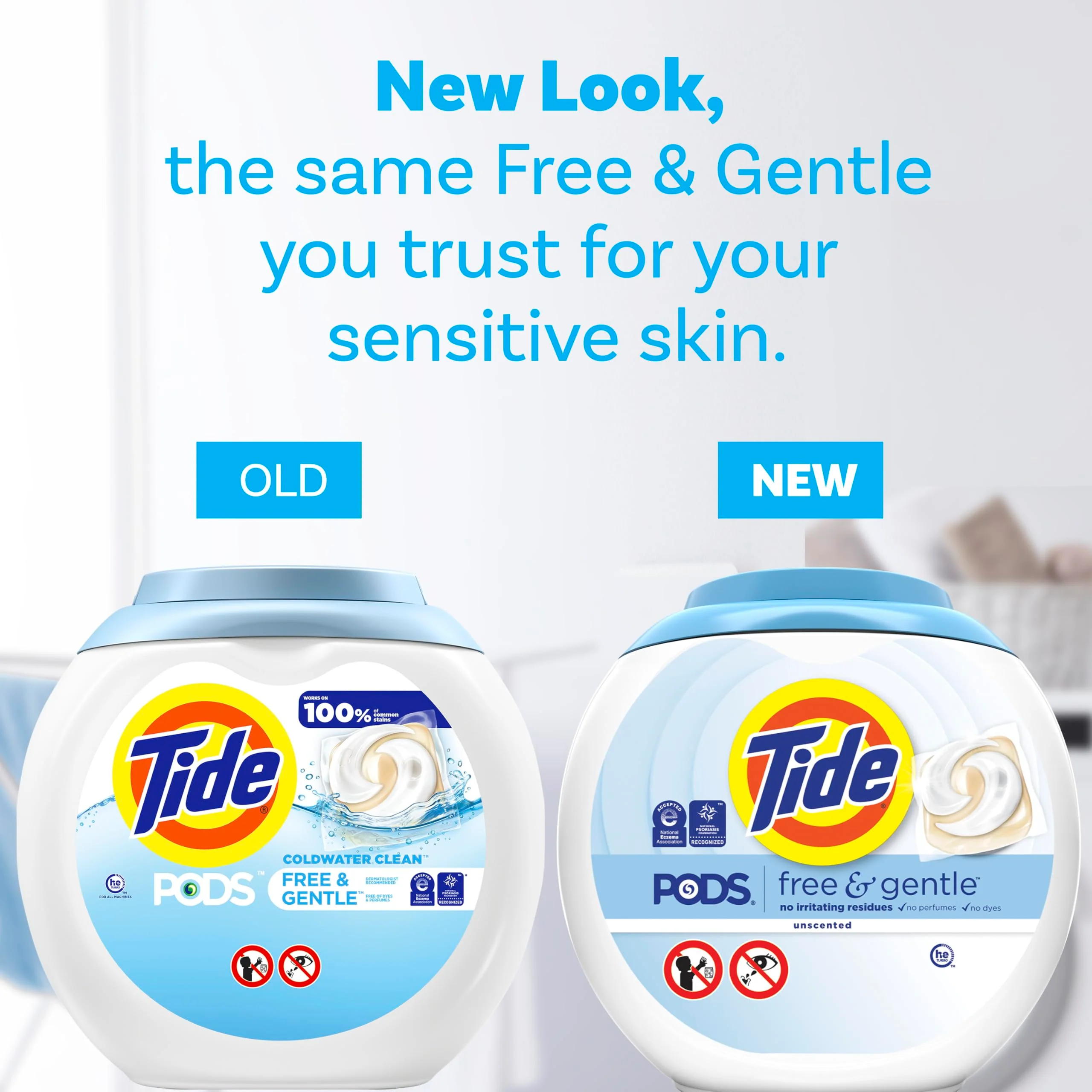Tide PODS Free & Gentle Laundry Detergent Soap Pacs, 112 Count, Tide PODS Laundry Detergent - Image 8