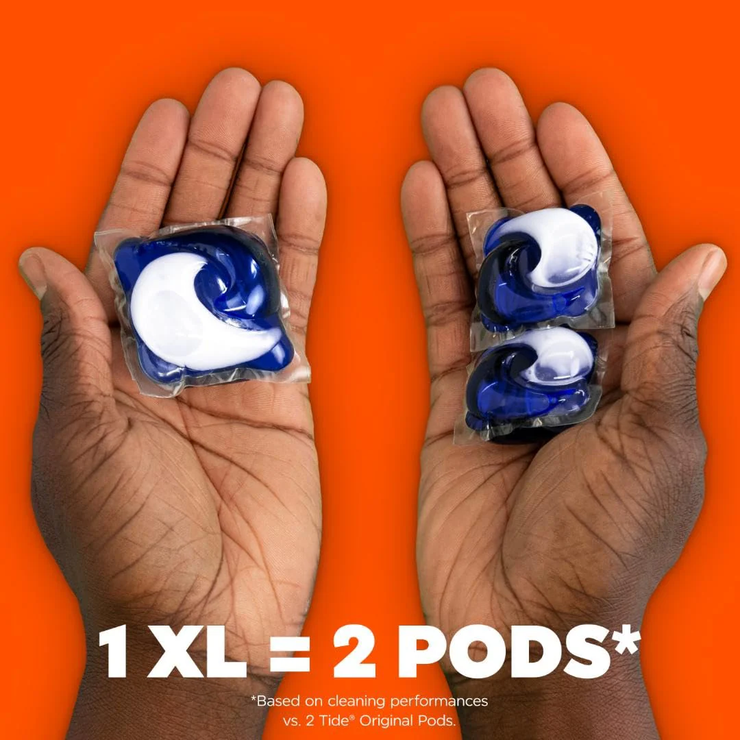 Tide Ultra OXI Power PODS with Odor Eliminators Laundry Detergent Pacs 63 Count For Visible and Invisible Dirt - Image 8