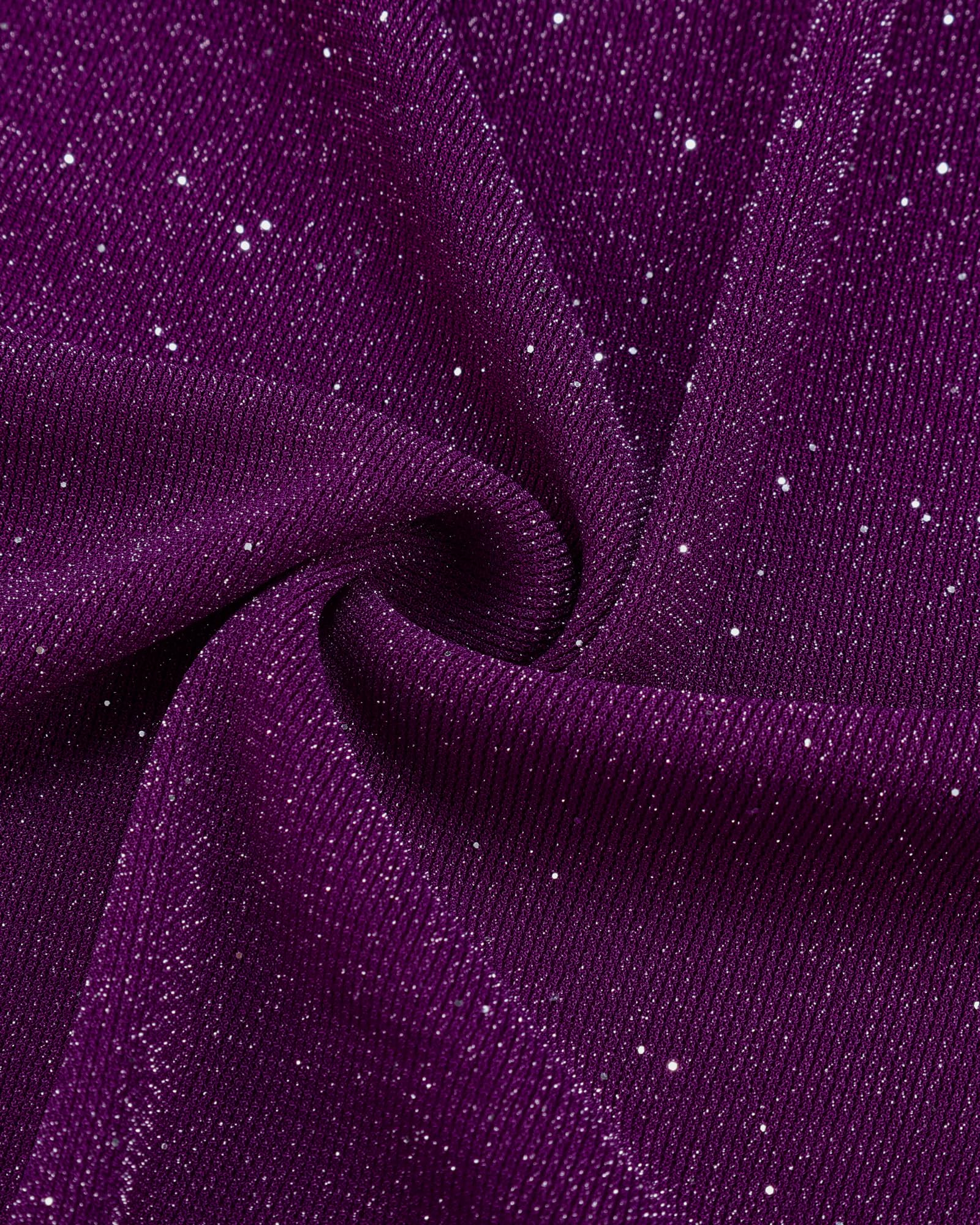 Timeson Fall Tops for Women 2025: 3/4 Sleeve Sparkly - Christmas Outfits for Women - Business Casual Tops Holiday Dressy Cocktail Party Classy Blouses Fancy Tunics Flowy Loose Fitted Clothes Purple M - Image 2