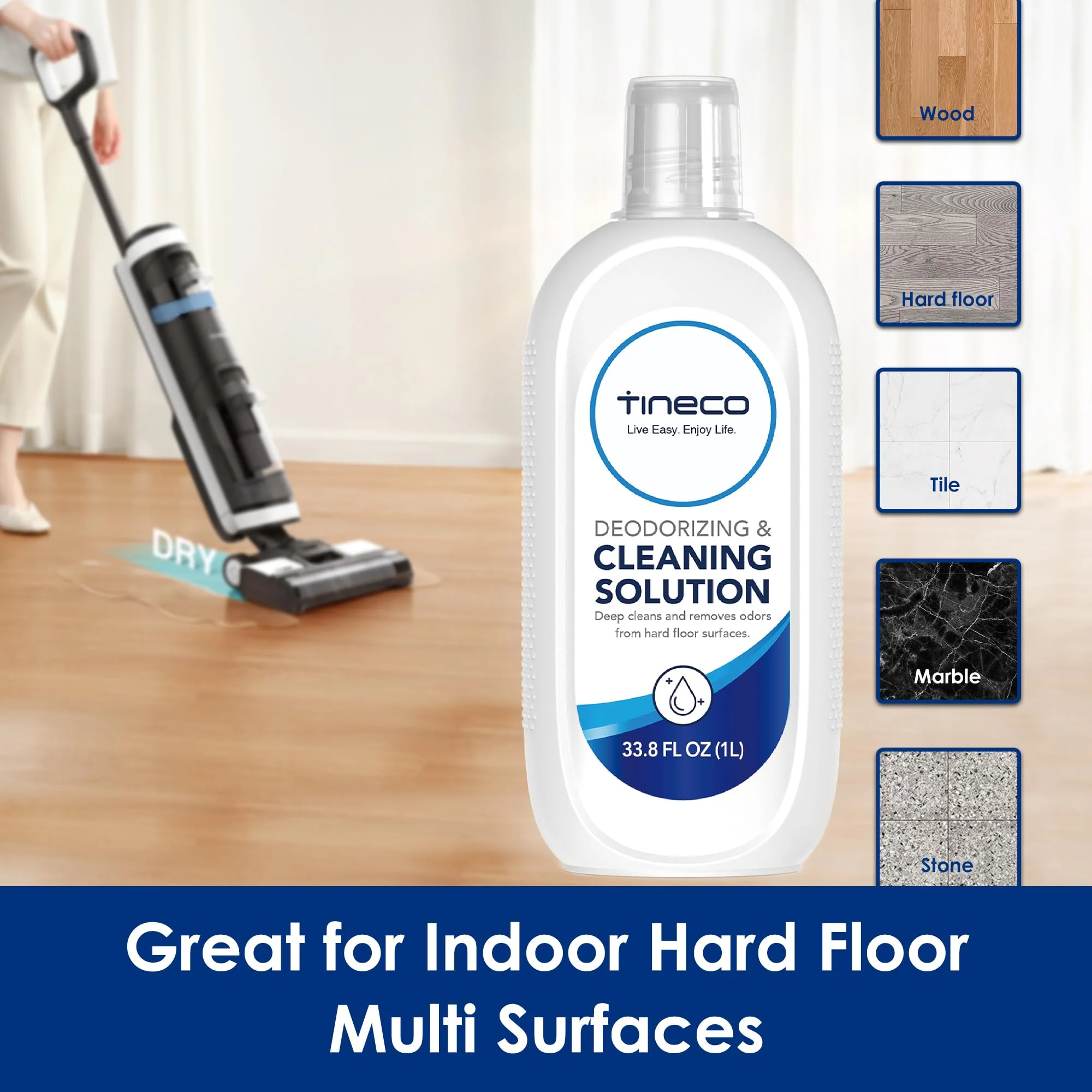 Tineco Floor Cleaning Solution 2L for iFLOOR Series (EXCEPT iFLOOR 5 Steam), FLOOR ONE S3 / S5 / S6 / S7 / S9 Artist Series (EXCEPT S5 Steam / S7 Steam/ S9 Artist Steam) Wet Dry Vacuum (33.8 OZ*2) - Image 2