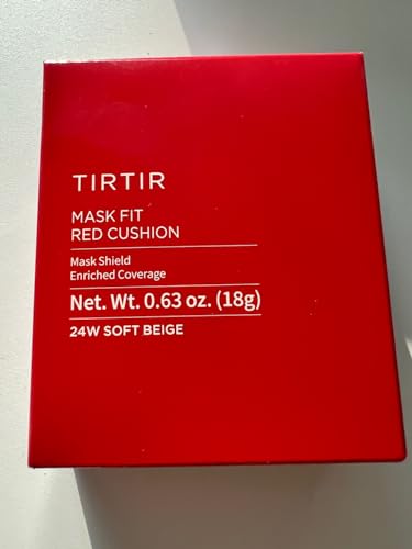 TIRTIR Mask Fit Red Cushion Foundation | Full coverage, Weightless, Skin fit, Satin Glow Finish, Korean Makeup, beauty, Tattoo cover up, Buildable (#24N Latte, 0.63 Fl Oz) - Image 10