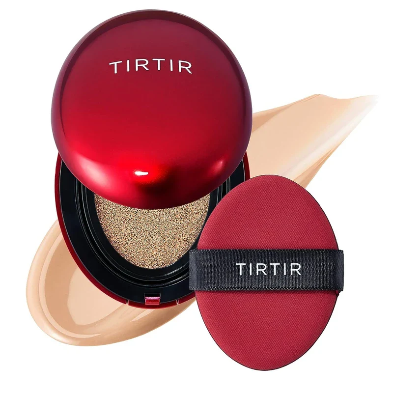 TIRTIR Mask Fit Red Cushion Foundation | Full coverage, Weightless, Skin fit, Satin Glow Finish, Korean Makeup, beauty, Tattoo cover up, Buildable (#23N Sand, 0.63 Fl Oz) - Image 6