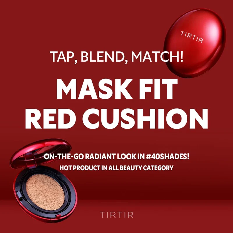 TIRTIR Mask Fit Red Cushion Foundation | Full coverage, Weightless, Skin fit, Satin Glow Finish, Korean Makeup, beauty, Tattoo cover up, Buildable (#24W Soft Beige, 0.63 Fl Oz) - Image 3