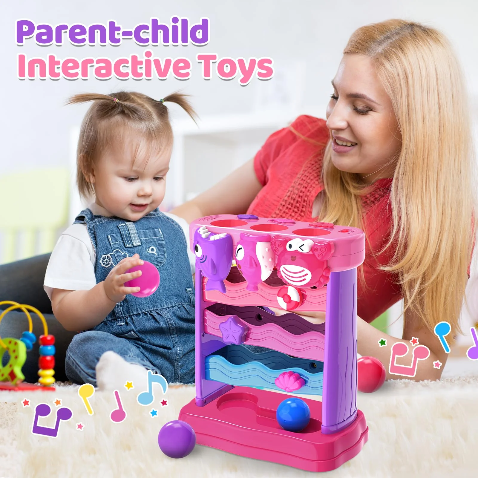 Toys for 1 2 Years Old, Interactive Feeding Toy with Music, Montessori Toys for Boy Girl, Musical Cause and Effect Game for 12-18 Months, Christmas Birthday Gifts for Baby Toddlers Age 1-2 - Image 3