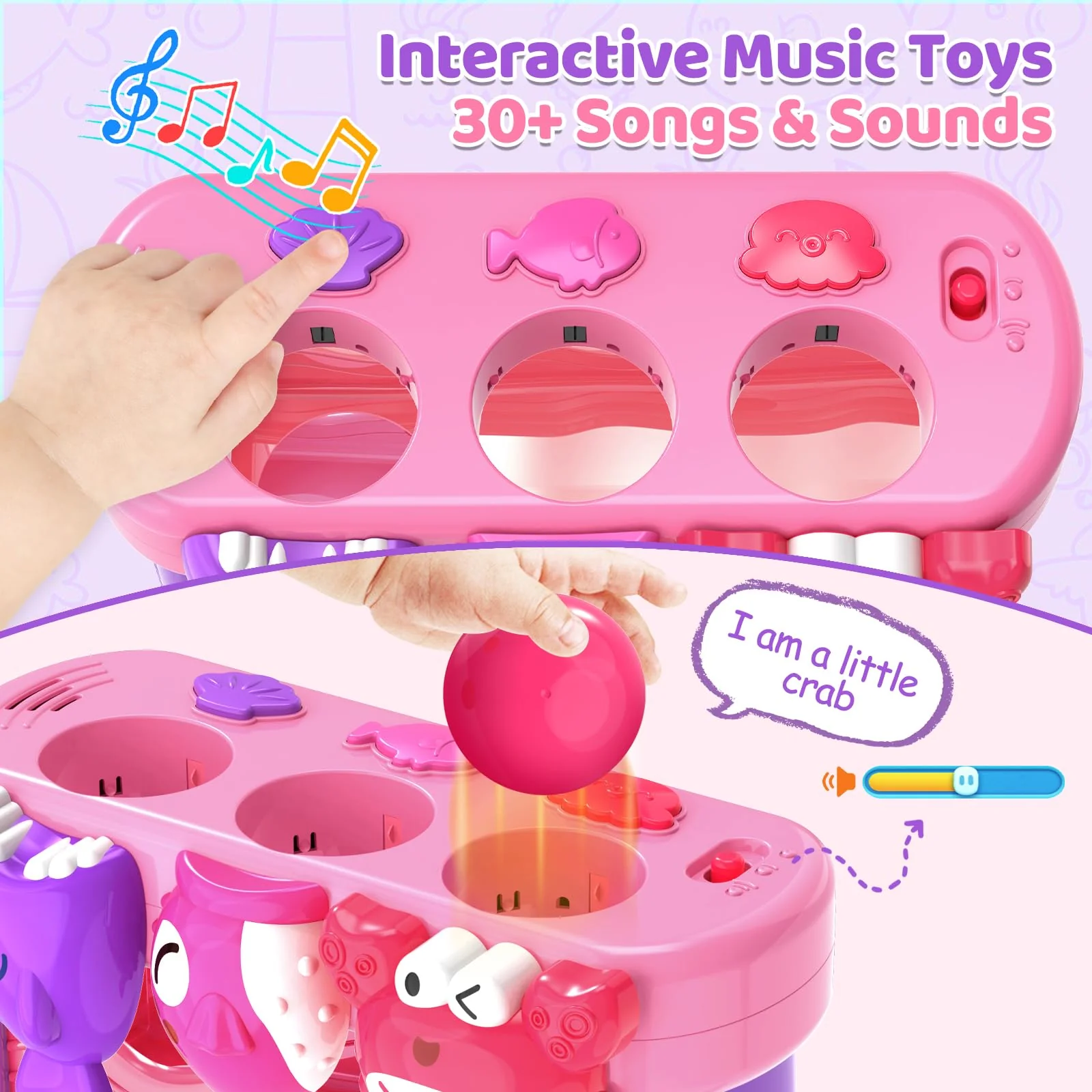 Toys for 1 2 Years Old, Interactive Feeding Toy with Music, Montessori Toys for Boy Girl, Musical Cause and Effect Game for 12-18 Months, Christmas Birthday Gifts for Baby Toddlers Age 1-2 - Image 6