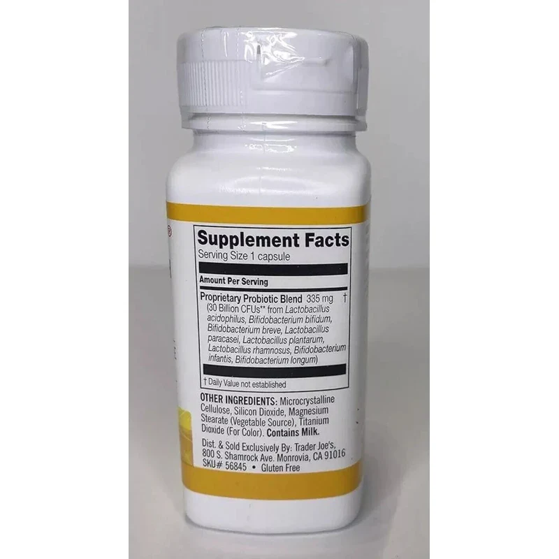 Trader Joe's Advanced Strength Probiotic 30 Capsules In Bottle - Image 2