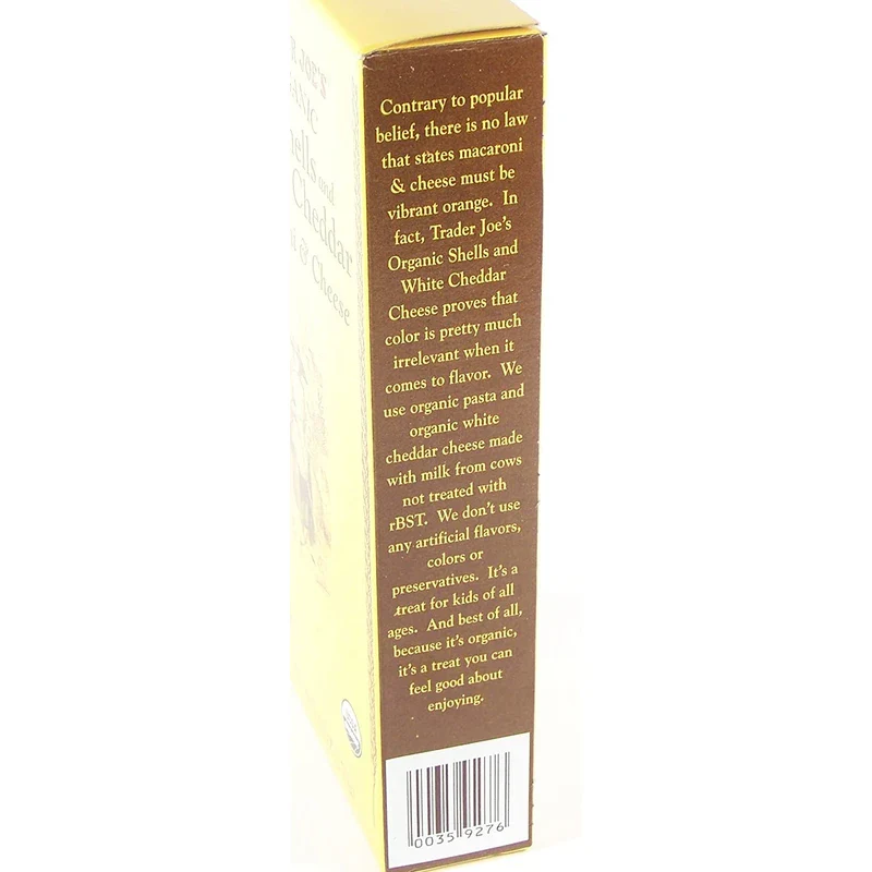 Trader Joe's Organic Shells & White Cheddar Macaroni & Cheese 6oz each (3 Pack) - Image 4