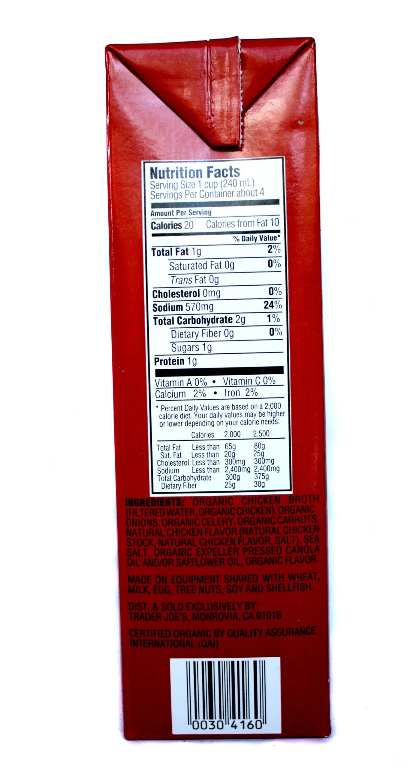 Trader Joe's Organic Free Range Chicken Broth 32 fl oz - Image 2