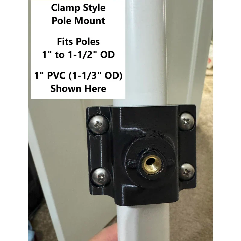 Transducer Mount for Lowrance Eagle Eye 9 - for 3/4" PVC, Summit or HDI Pole, Adjustable Clamp Style for 1" to 1.5" Pole (Clamp Style for 1" to 1.5" Pole) - Image 5