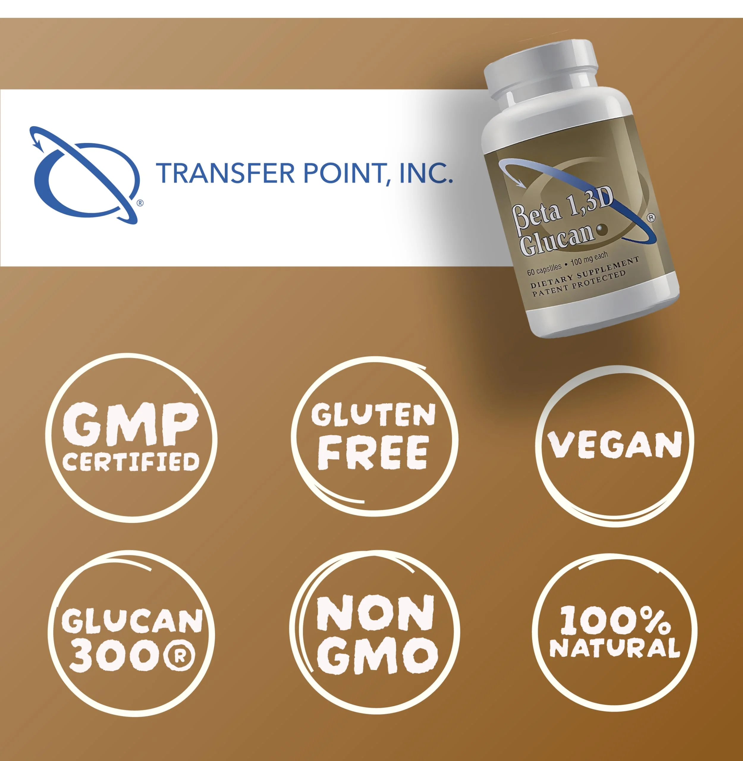 Transfer Point Immune Support Supplement Highly Purified Beta Glucan 100 mg per Capsule (beta-glucan Fiber) (Pack of 1) - Image 6