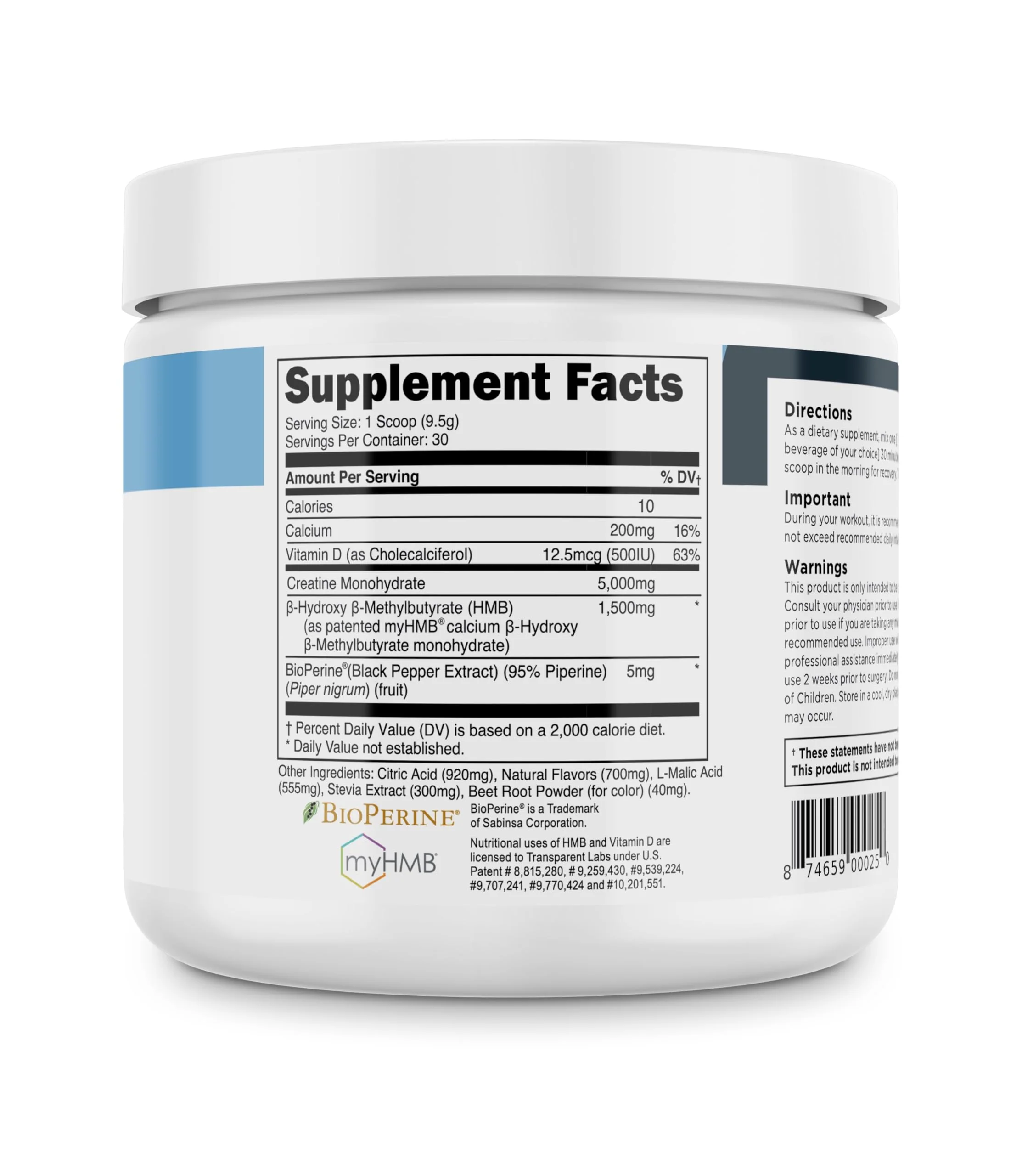 Transparent Labs Creatine HMB - Creatine Monohydrate Powder with HMB for Muscle Growth, Increased Strength, Enhanced Energy Output, and Improved Athletic Performance - 30 Servings, Strawberry Lemonade - Image 2