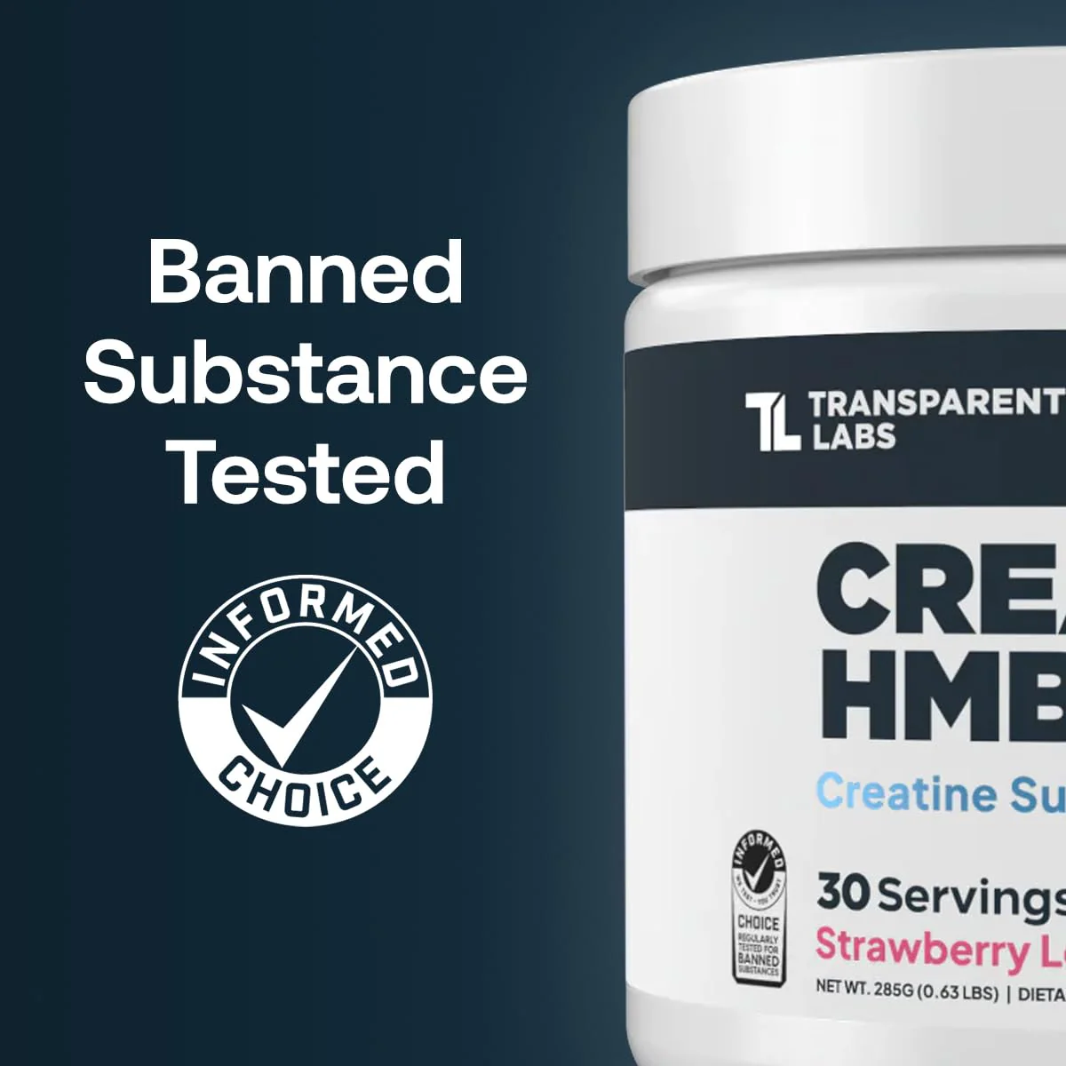 Transparent Labs Creatine HMB - Creatine Monohydrate Powder with HMB for Muscle Growth, Increased Strength, Enhanced Energy Output, and Improved Athletic Performance - 30 Servings, Strawberry Lemonade - Image 9