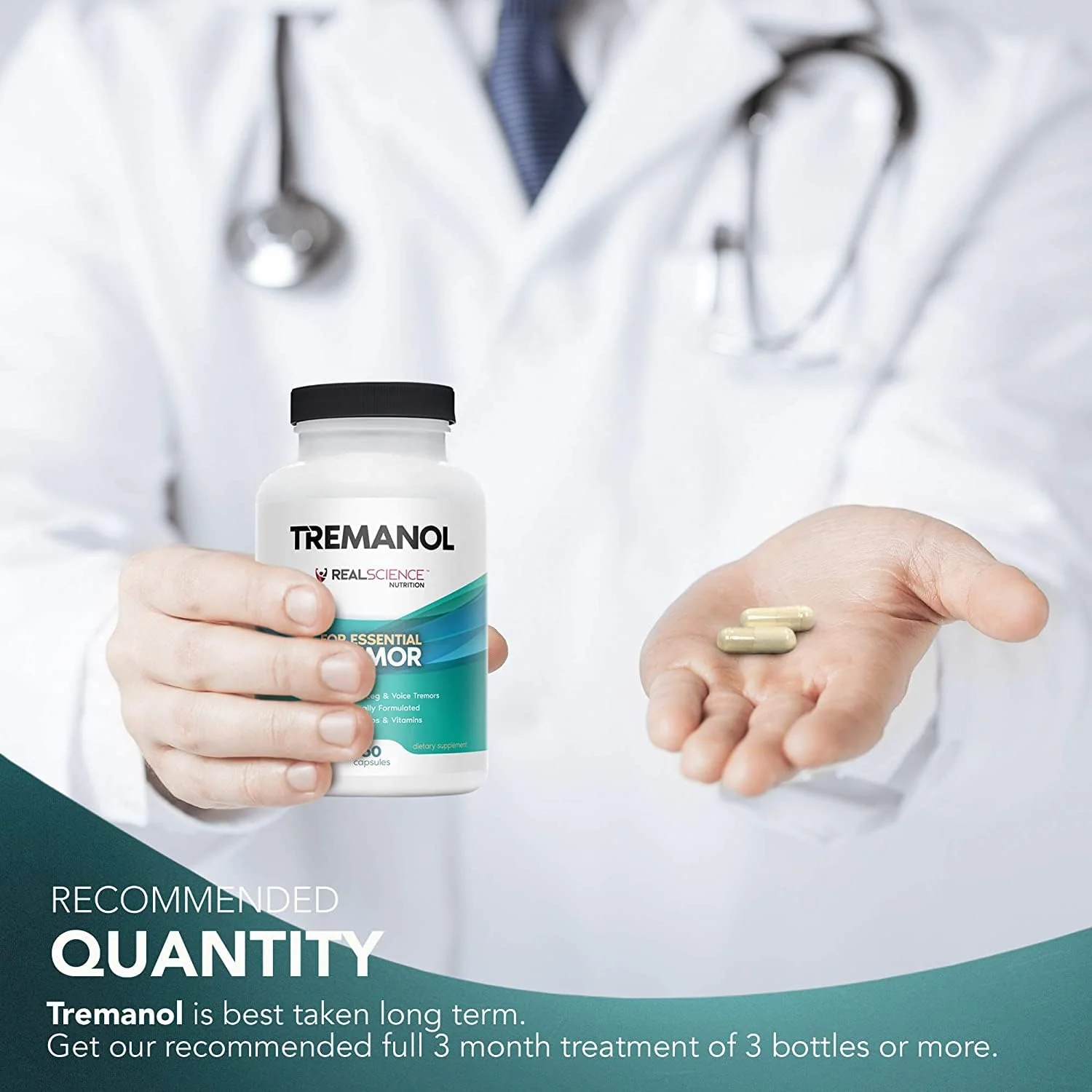 Tremanol Natural Aid for Essential Tremor - Provides Tremor Relief for Shaky Hands, Arm, Leg And Voice (Pack of 3 Of 60 Capsules Each) - Image 5