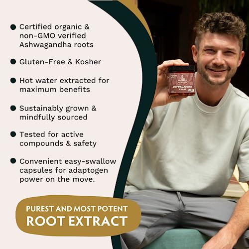 TRIBE ORGANICS Ashwagandha KSM 66 Pure Organic Root Powder Extract Ayurvedic Supplement - Focus, Mood Support, Increase Energy, Strength, 600mg of Natural KSM66 for Superior Absorption - 120 Capsules - Image 5
