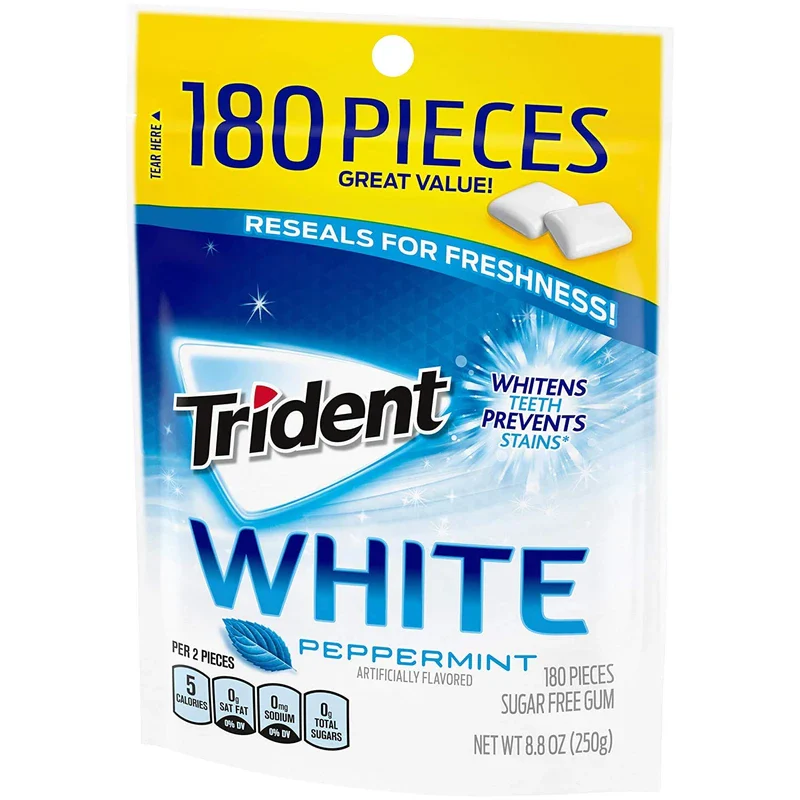 Trident White Peppermint Sugar Free Gum, Value Pack, 180 Pieces - Image 11