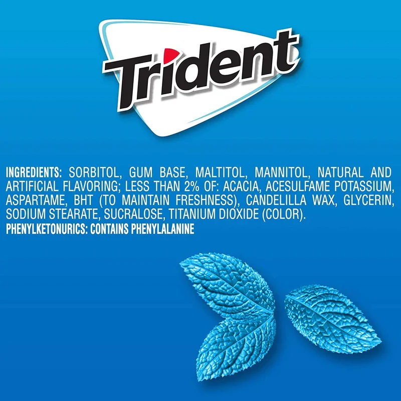 Trident White Peppermint Sugar Free Gum, Value Pack, 180 Pieces - Image 5