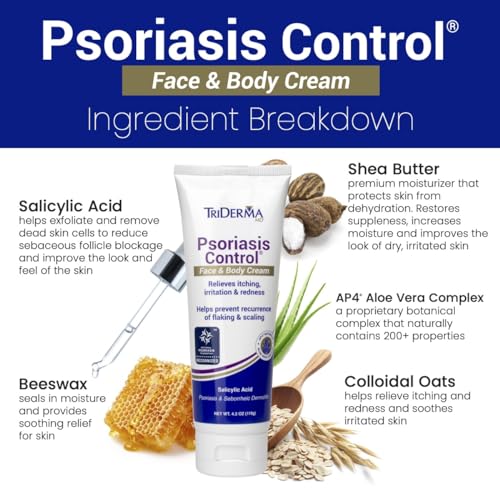 TriDerma Psoriasis Control Face and Body Cream, 4.2 Ounces, 4 Pack - Image 7