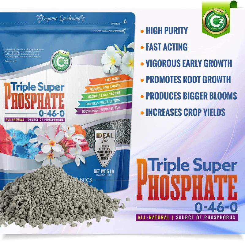 Triple Super Phosphate 0-46-0 Fertilizer Made in USA - Bloom Booster - TSP Pure Phosphorus Plant Food for Plants & Flower Gardens - Fruit, Vegetables - Image 2