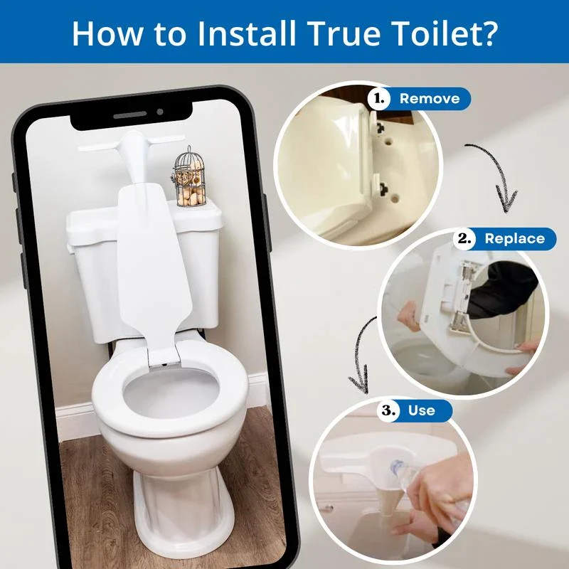 True Toilet End Urine Splatter Forever with the True Toilet - Size: Elongated Version - Image 3