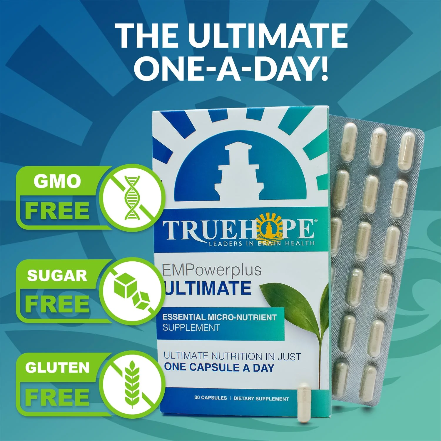Truehope EMPowerplus Ultimate Capsules - Once-a-Day Brain, Energy and Focus Supplement - Ultra-High Concentration and World-Class Absorption - 30 Capsules - Image 2