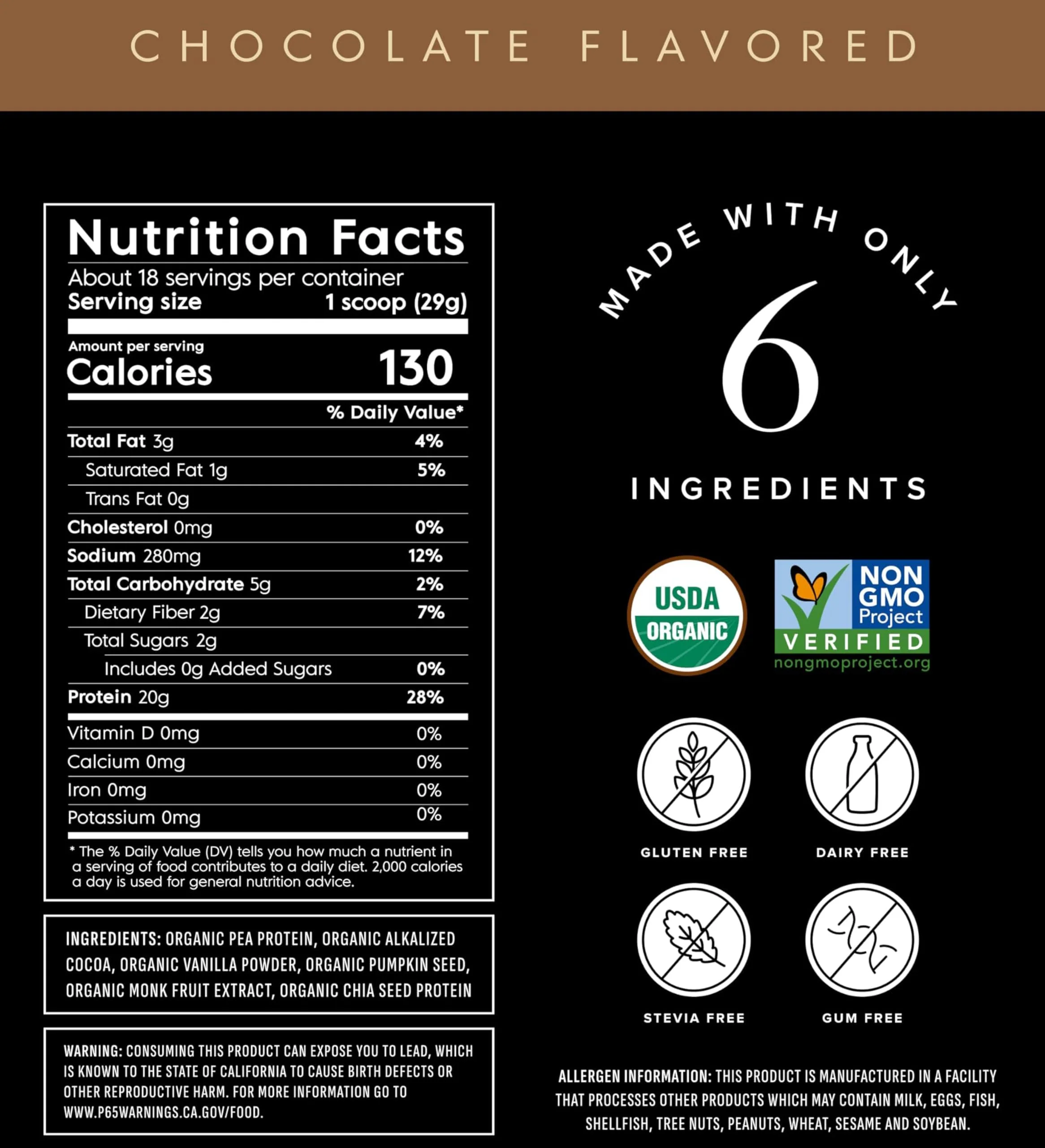 Truvani Vegan Pea Protein Powder | Chocolate | 20g Organic Plant Based Protein | 18 Servings | Keto | Gluten & Dairy Free | Low Carb | No Added Sugar - Image 10