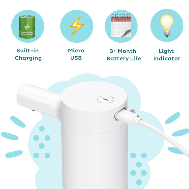 TUSHÉ Toilet Paper Foam Dispenser. Eco-Friendly Flushable Instant Wet Wipe Alternative. Touchless, Rechargeable, Waterproof. Plumbing & Septic Safe. 250ml (8.45 oz) - Image 4