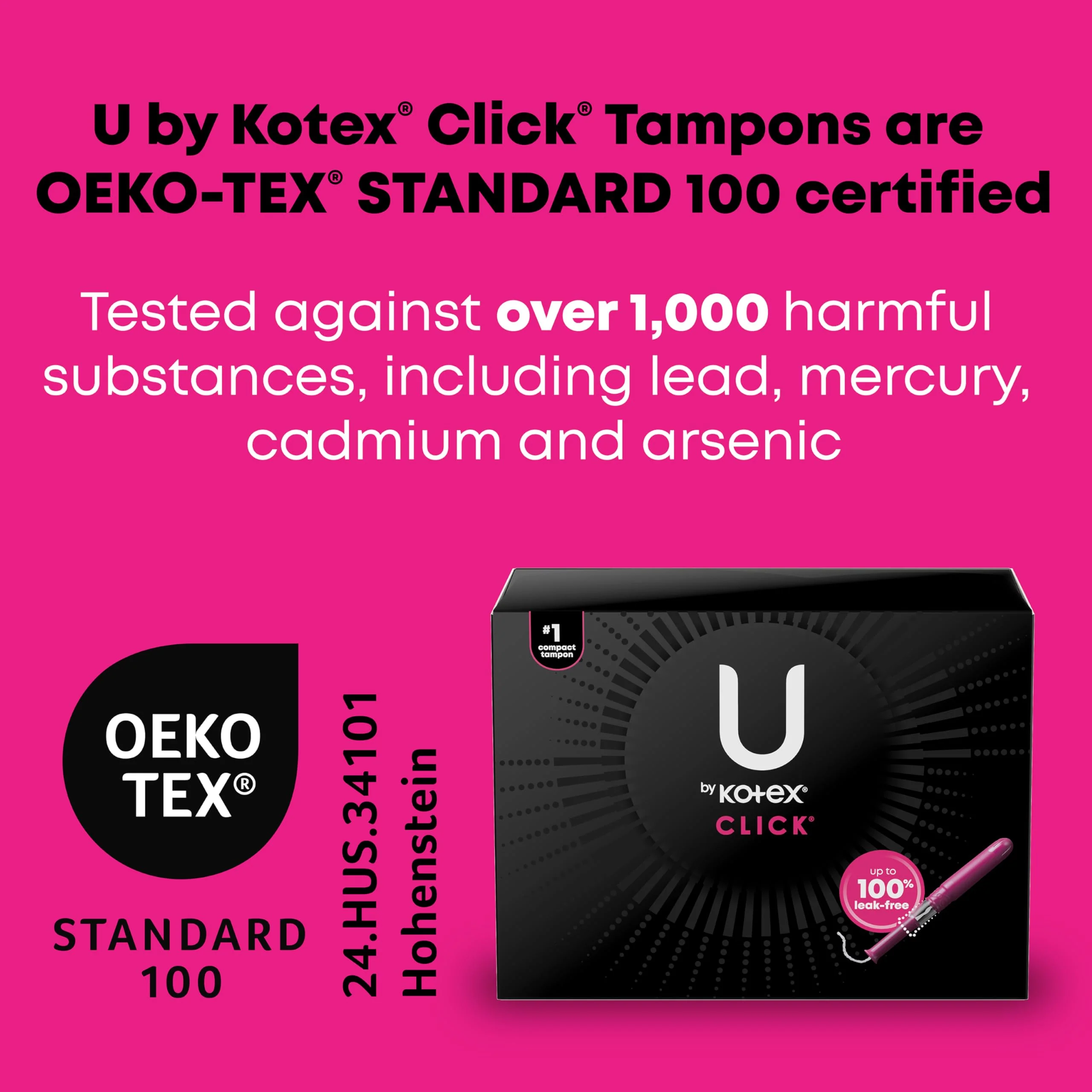 U by Kotex Click Compact Tampons, Super Plus Absorbency, Unscented, 128 Count (8 Packs of 16) (Packaging May Vary) - Image 8