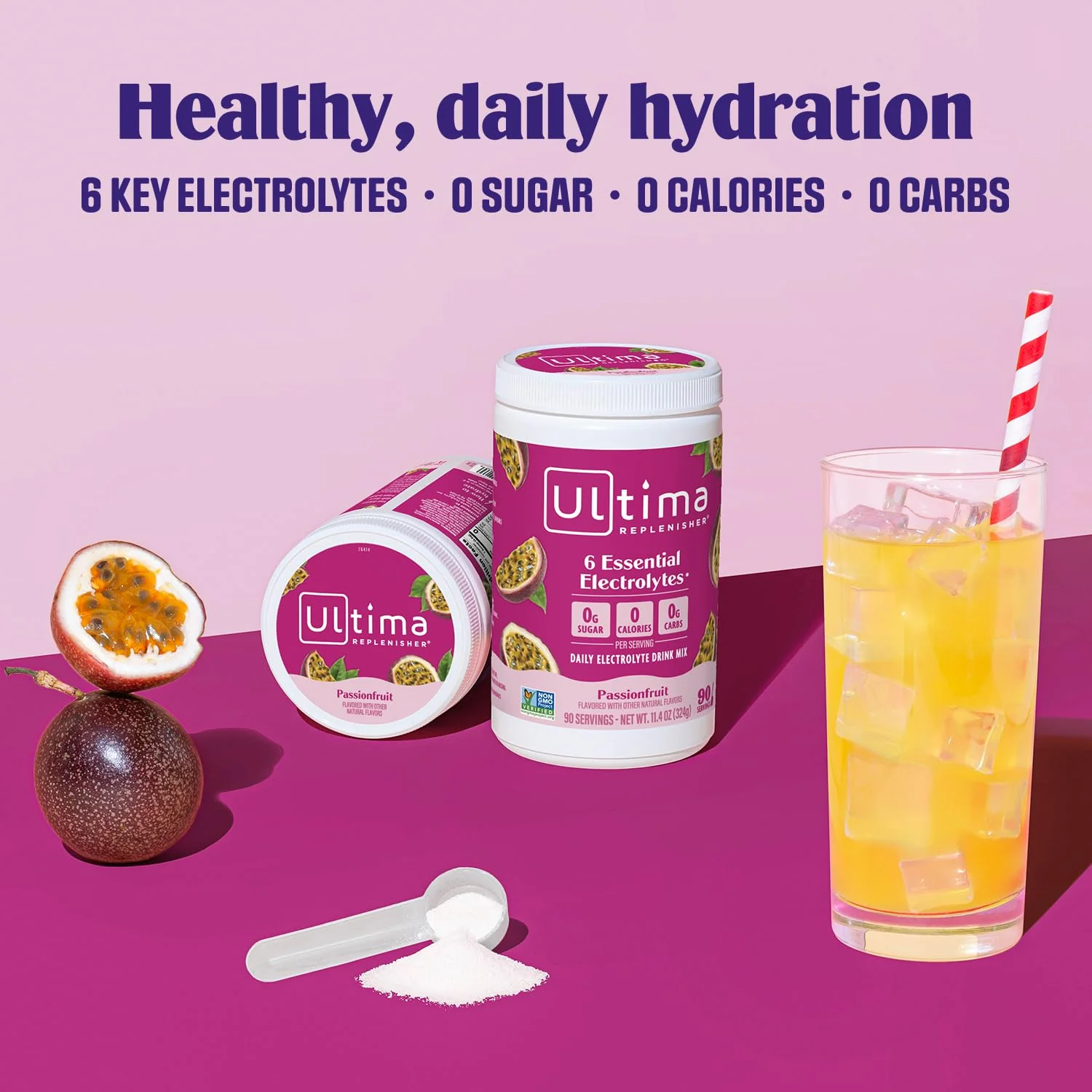 Ultima Replenisher Daily Electrolyte Powder Drink Mix – Sugar Free – Passionfruit, 90 Servings – Hydration Powder with 6 Key Electrolytes and Trace Minerals – Keto Friendly, Non-GMO - Image 6
