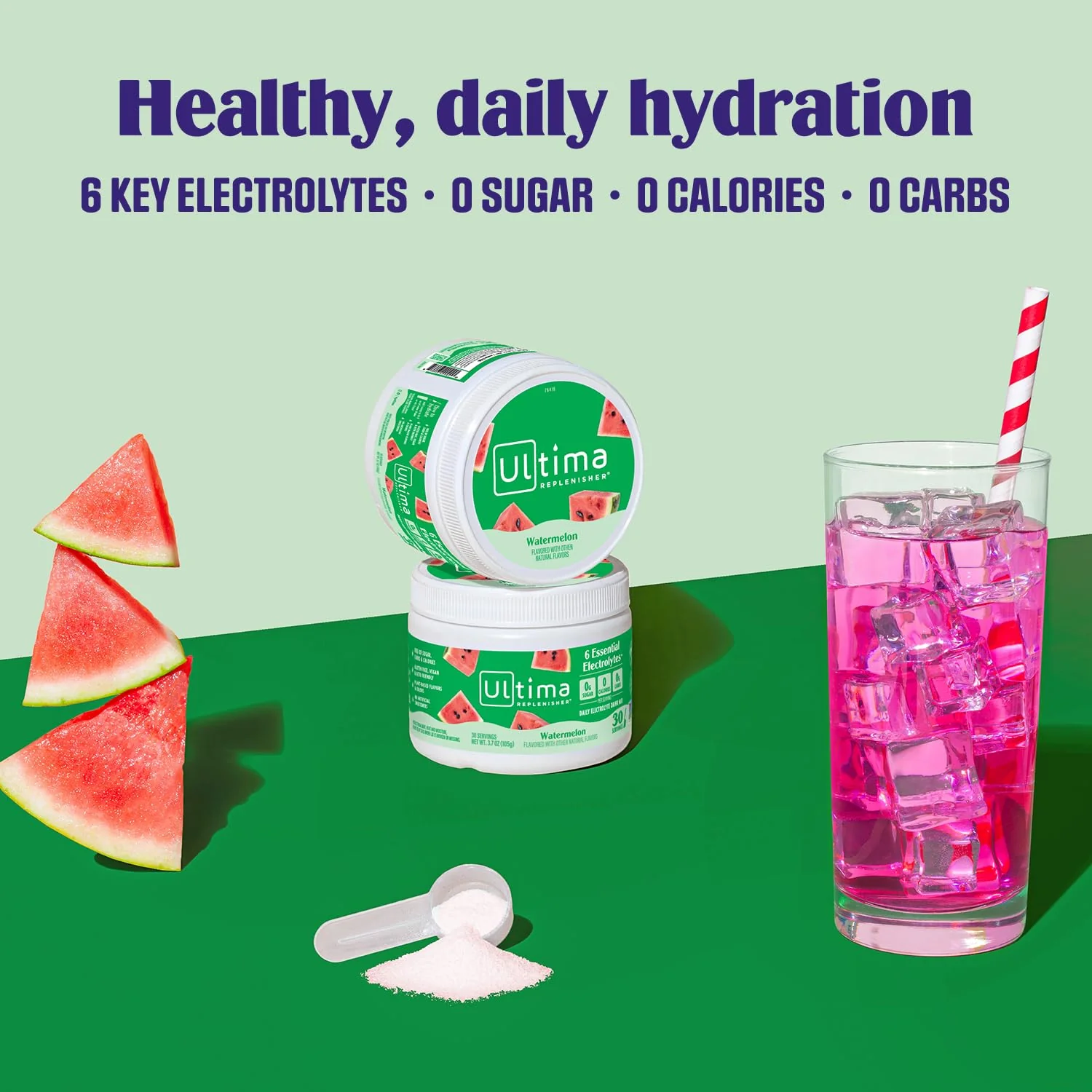 Ultima Replenisher Daily Electrolyte Powder Drink Mix – Sugar Free – Watermelon, 30 Servings – Hydration Powder with 6 Key Electrolytes and Trace Minerals – Keto Friendly, Vegan, Non-GMO - Image 6