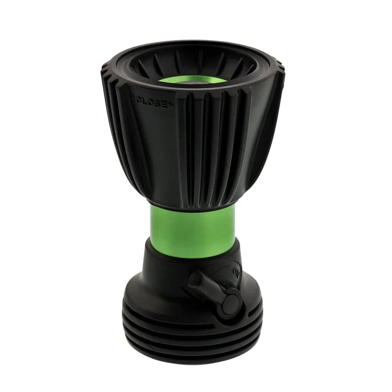 Ultimate Fireman’s Heavy Duty Water Hose Nozzle Featuring 5 Spray Patterns, Flow Control Valve & Two Way Shut-Off for Water Control - Hose Nozzle Sprayer for All Your Watering Needs - Sage Green - Image 4