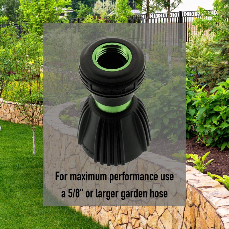Ultimate Fireman’s Heavy Duty Water Hose Nozzle Featuring 5 Spray Patterns, Flow Control Valve & Two Way Shut-Off for Water Control - Hose Nozzle Sprayer for All Your Watering Needs - Sage Green - Image 5