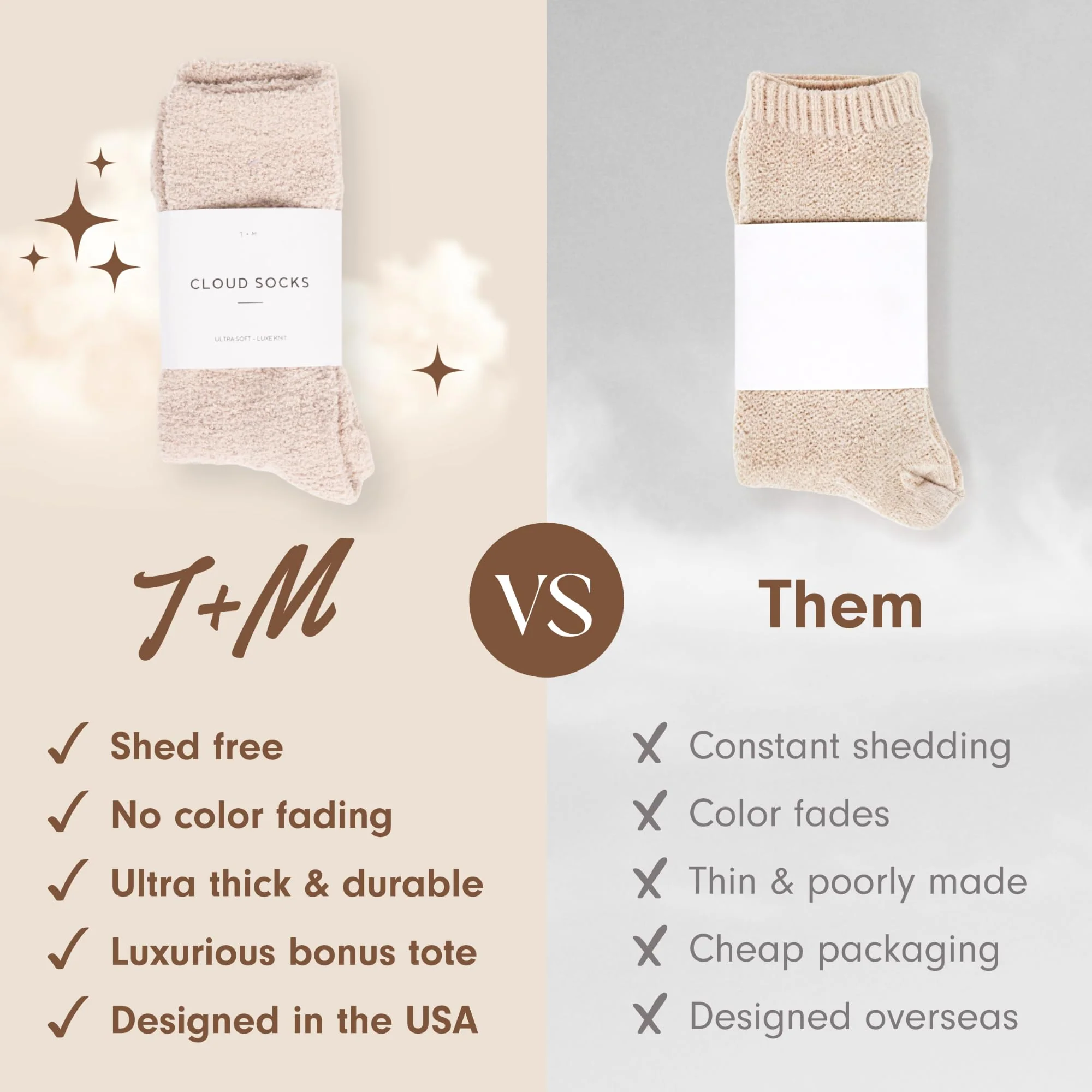 Unboxme Gifts Christmas Warm & Cozy Ultra-Luxe Cloud Sock for Women & Men - Super Soft Luxurious Fabric Sleep Socks - Image 3