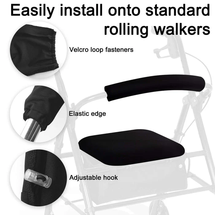 Unisex Rollator Walker Seat and Backrest Rollbar Covers Universal Soft Rollator Accessories Colorful Printing Patterns - Image 5