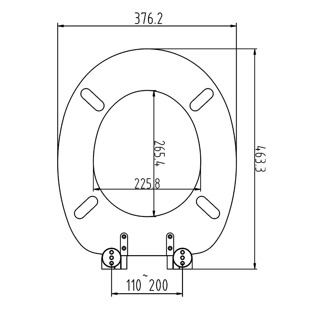 Universal Toilet Seat | Soft Close Hinges | Easy Clean | Quick Installation | Dark Grey - Image 2