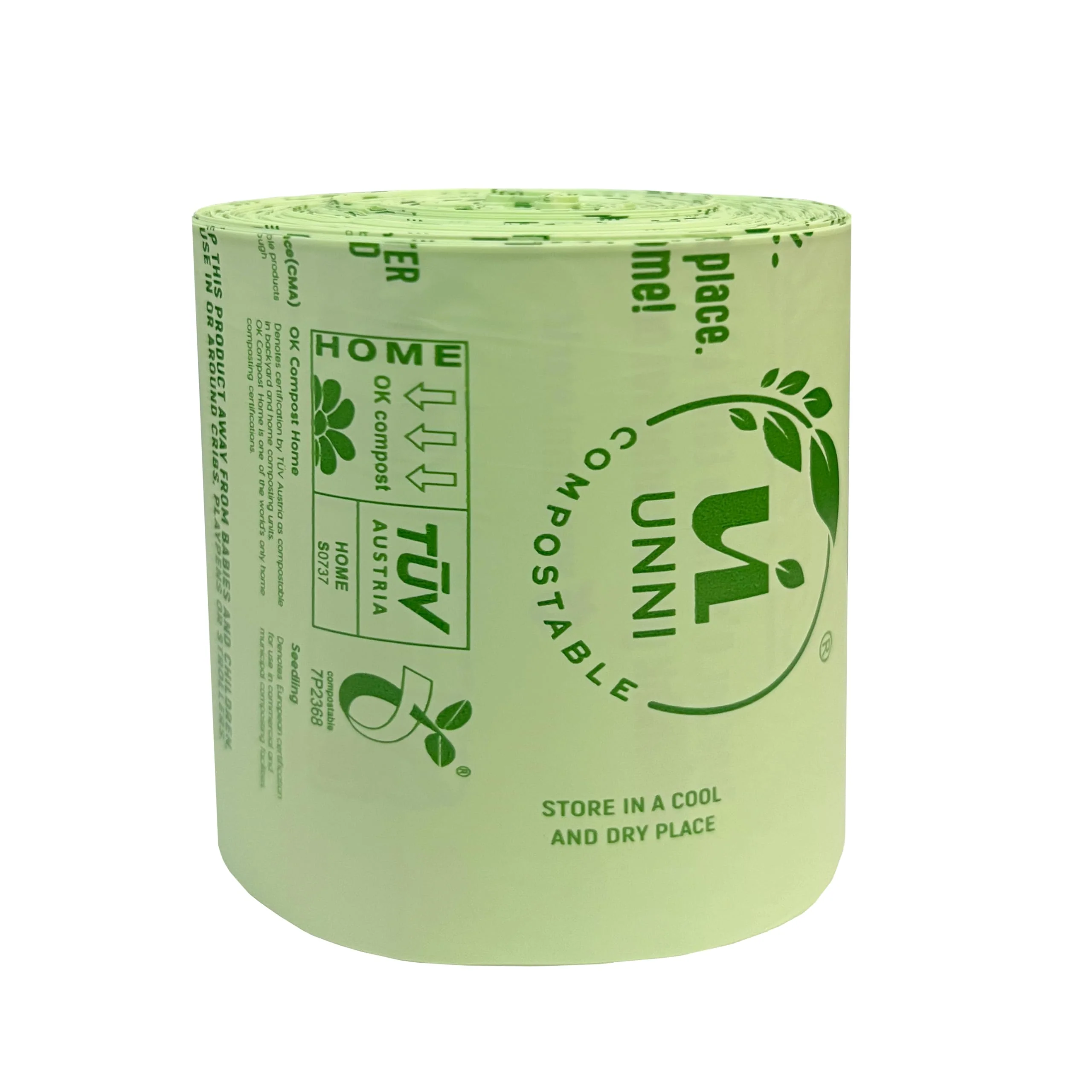 UNNI Compostable Liner Bags, 2.6 Gallon, 9.84 Liter, Extra Thick 0.71 Mil, 600 Count, Small Kitchen Food Scrap Waste Bags, ASTM D6400, US BPI, CMA and Europe OK compost HOME Certified, San Francisco - Image 3