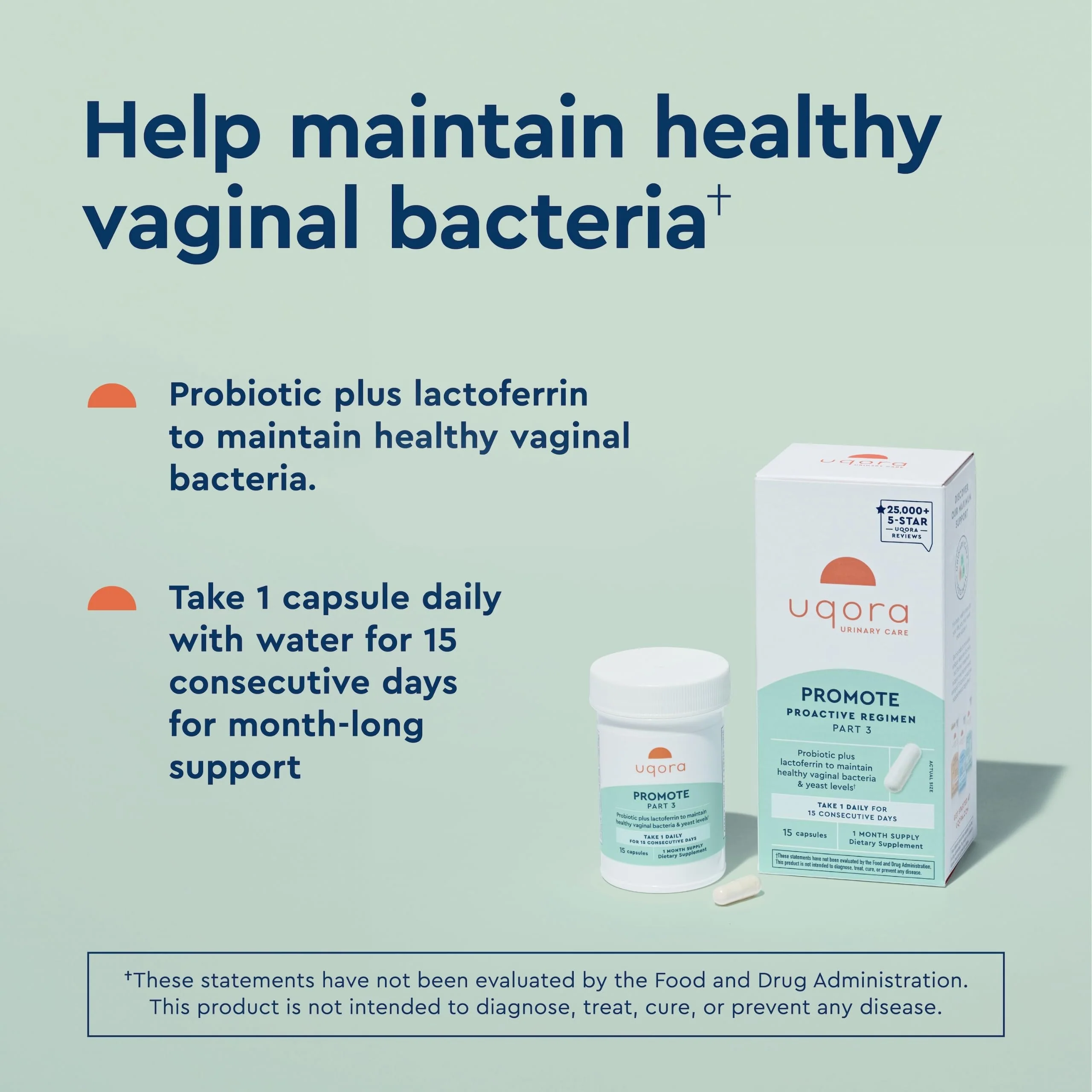 Uqora Defend & Promote - Urinary & Vaginal Health Supplement Bundle for Daily Support - Supports Vaginal Health, Bladder Wall Integrity & Cleanses Biofilm* - Easy to Consume - One-Month Supply - Image 4