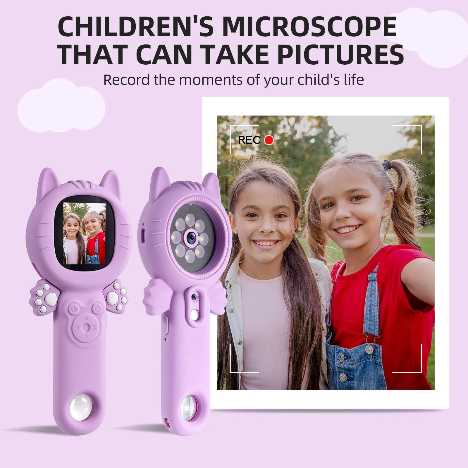 URMMIY Kids Microscope – 500X Digital Pocket Handheld Microscope with Dual Cameras & Autofocus, STEM Educational Toy & Perfect Christmas Birthday Gift for Boys & Girls Ages 3 4 5 6 7 8 9 10 (Green) - Image 3