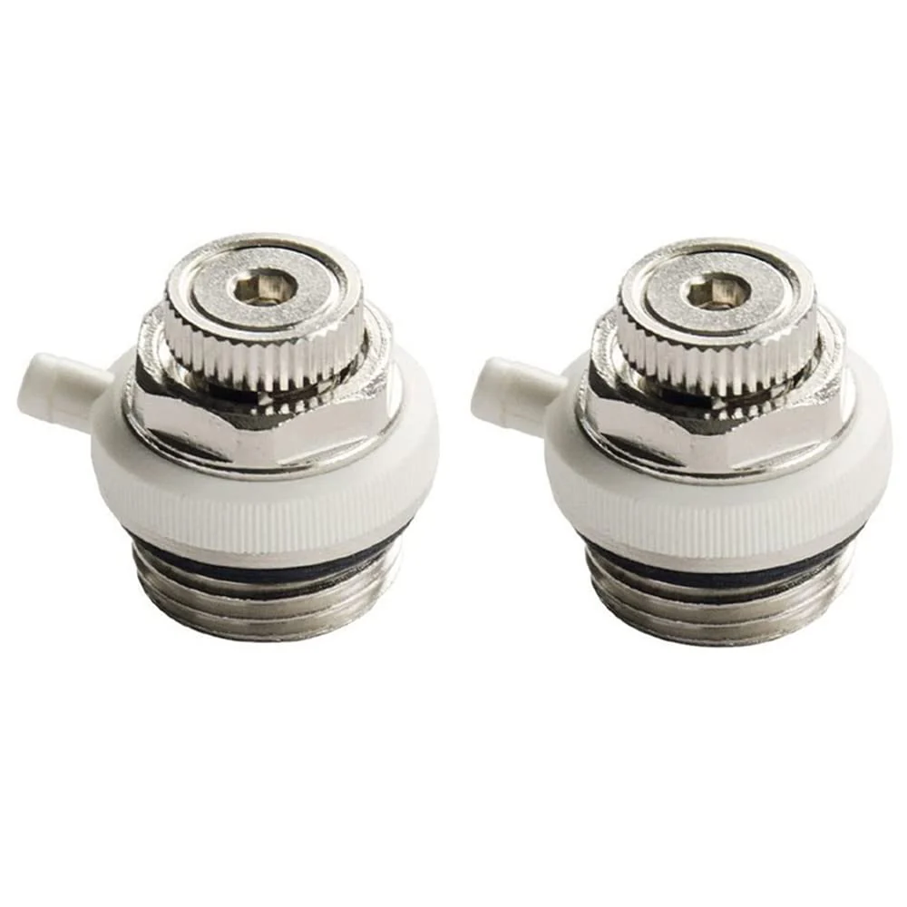 URPIZY 1/2 for BSP Automatic Air Vent Auto Cut-Off Self Bleeding Radiator Valve,Automatic Bleed Valve for Radiators, Automatic Bleed Valve for Heating (2PCS)