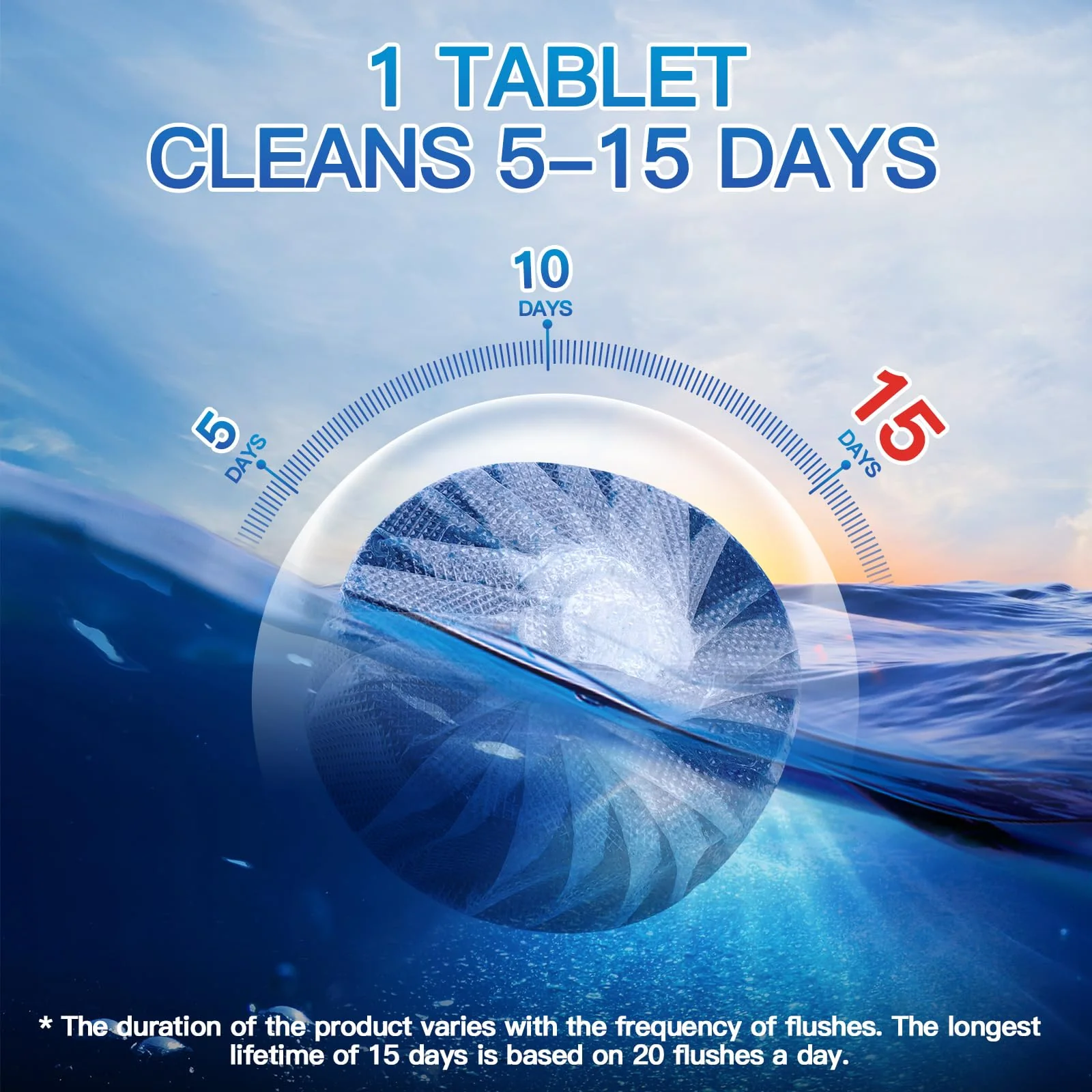 Vacplus Automatic Toilet Bowl Cleaner Tablets, Bathroom Toilet Tank Cleaner (100 PACK), VA-T165 - Image 5
