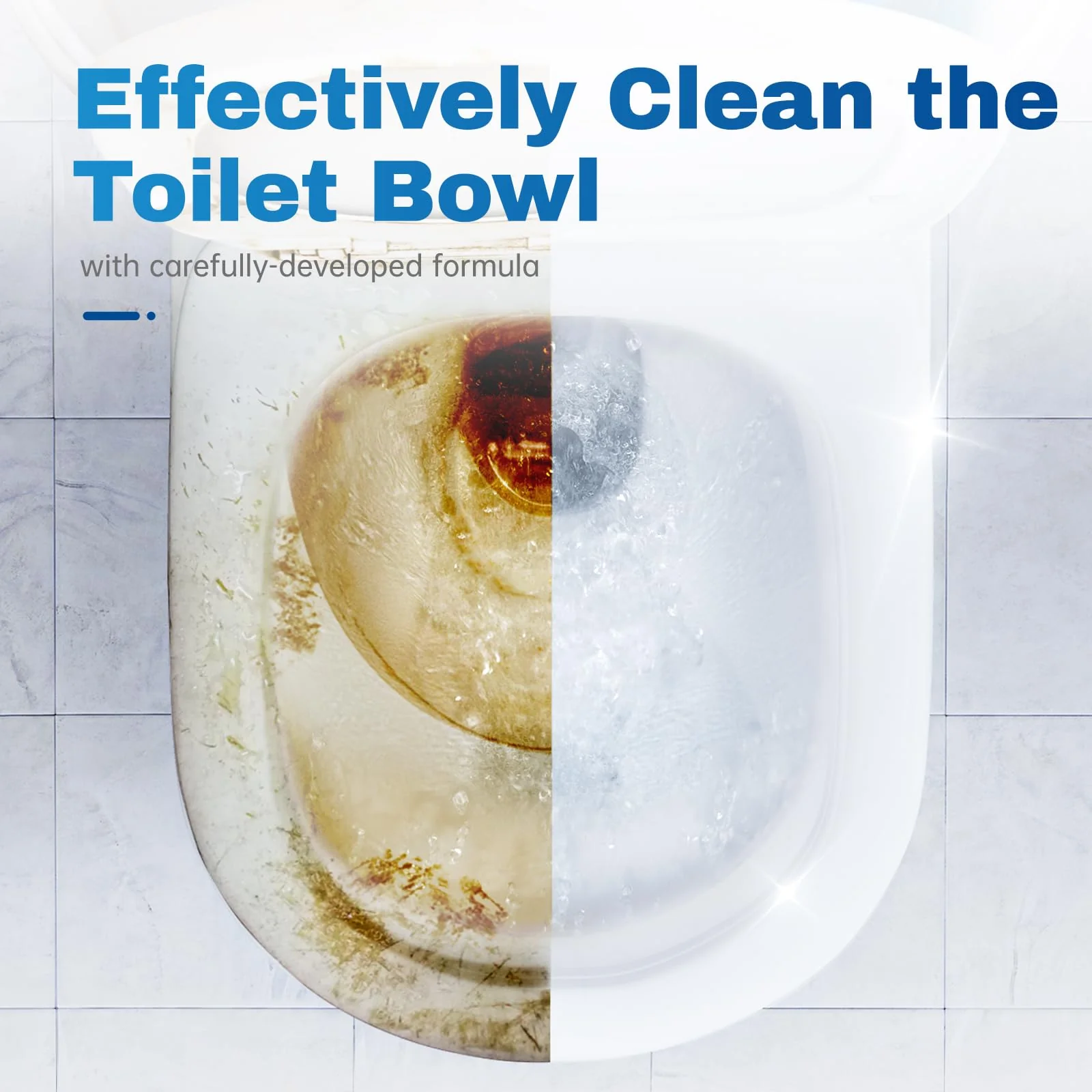 Vacplus Toilet Bowl Cleaner Tablets 30 PACK, Automatic Toilet Bowl Cleaners with Bleach for Deodorizing and Descaling, Bathroom Cleaner Against Tough Stains - Image 7