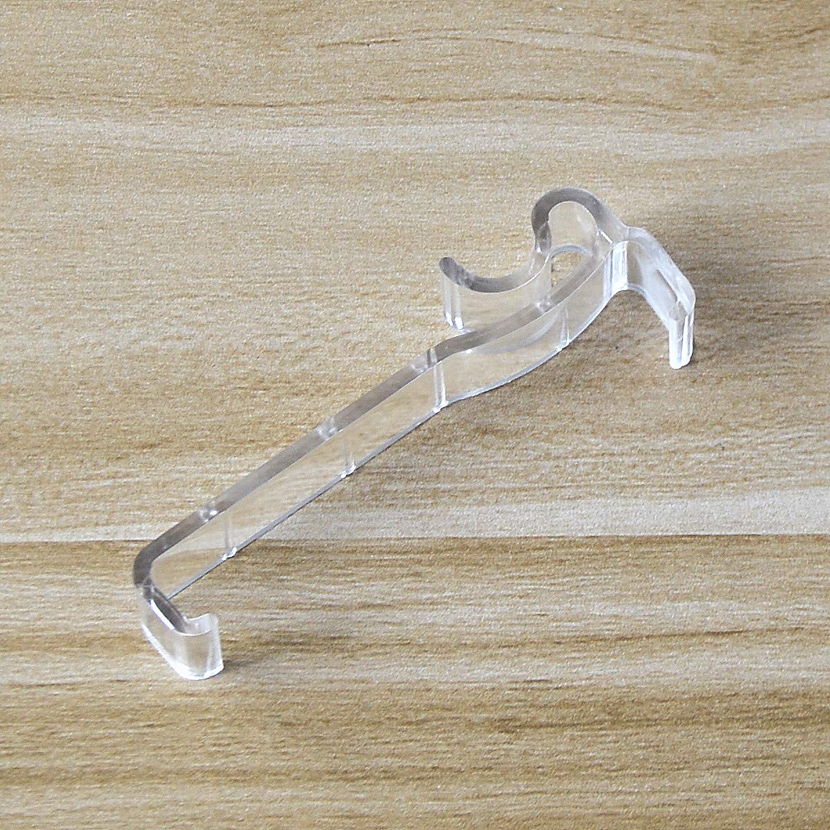 Valance Clips 6pcs 3'' Hidden Clip Clear Plastic for Horizontal Blinds Valance Retainer Holder - Image 2