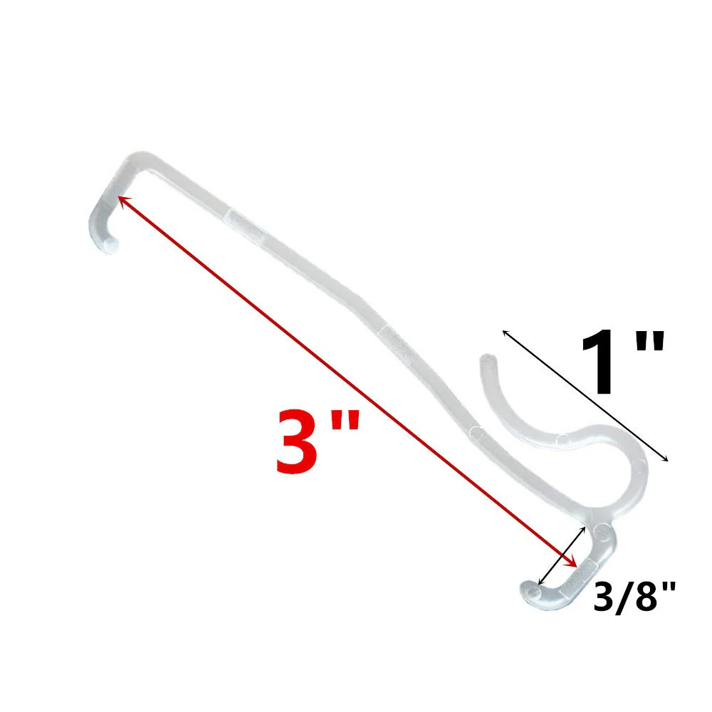 Valance Clips 6pcs 3'' Hidden Clip Clear Plastic for Horizontal Blinds Valance Retainer Holder - Image 5