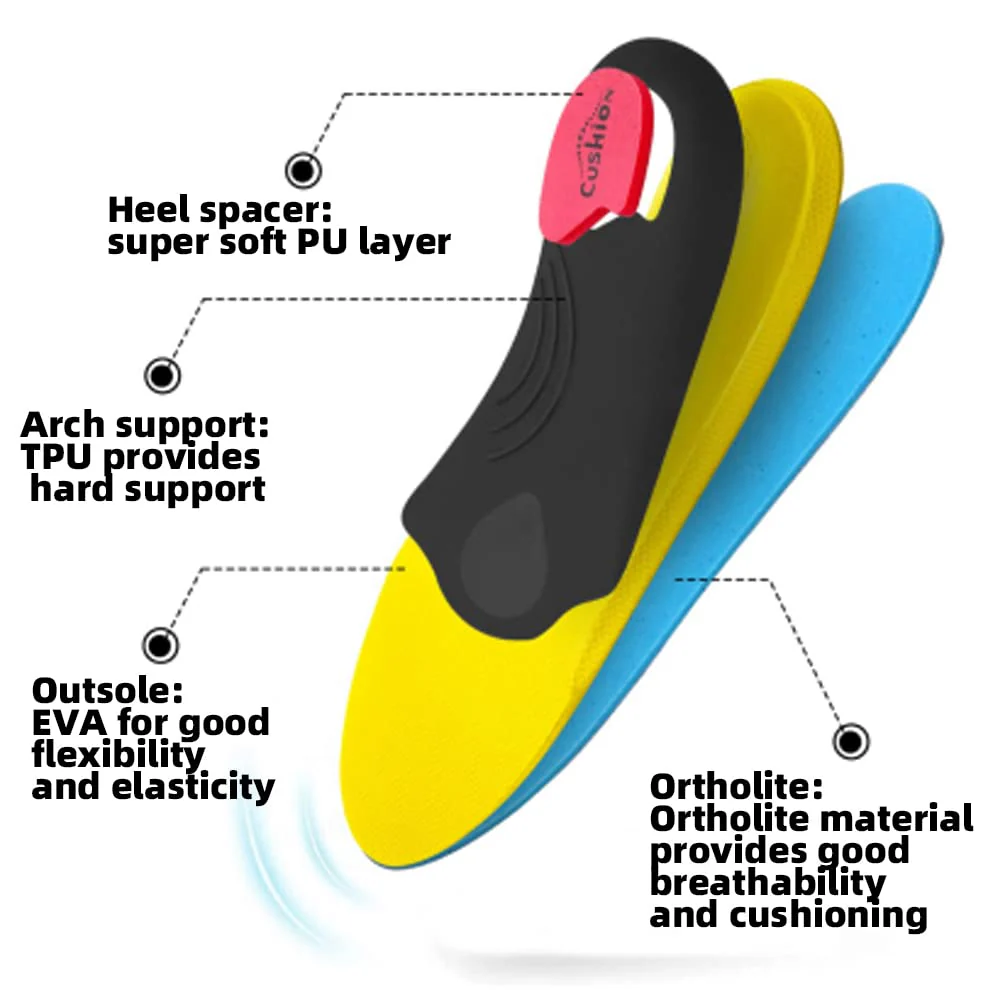 VALSOLE Orthotic Inserts - 220+ lbs High Arch Support, Plantar Fasciitis Relief for Men, Women - Absorb Shock, Work Boot Insole - Image 3