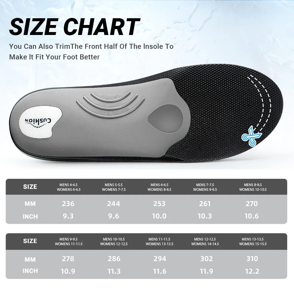 VALSOLE Winter Thermal Wool Insoles,Heavy Duty Support Pain Relief Orthotics Plantar Fasciitis High Arch Support Insoles,for Men Women Work Boot Shoe Insole Warm Insoles (Brown) - Image 2