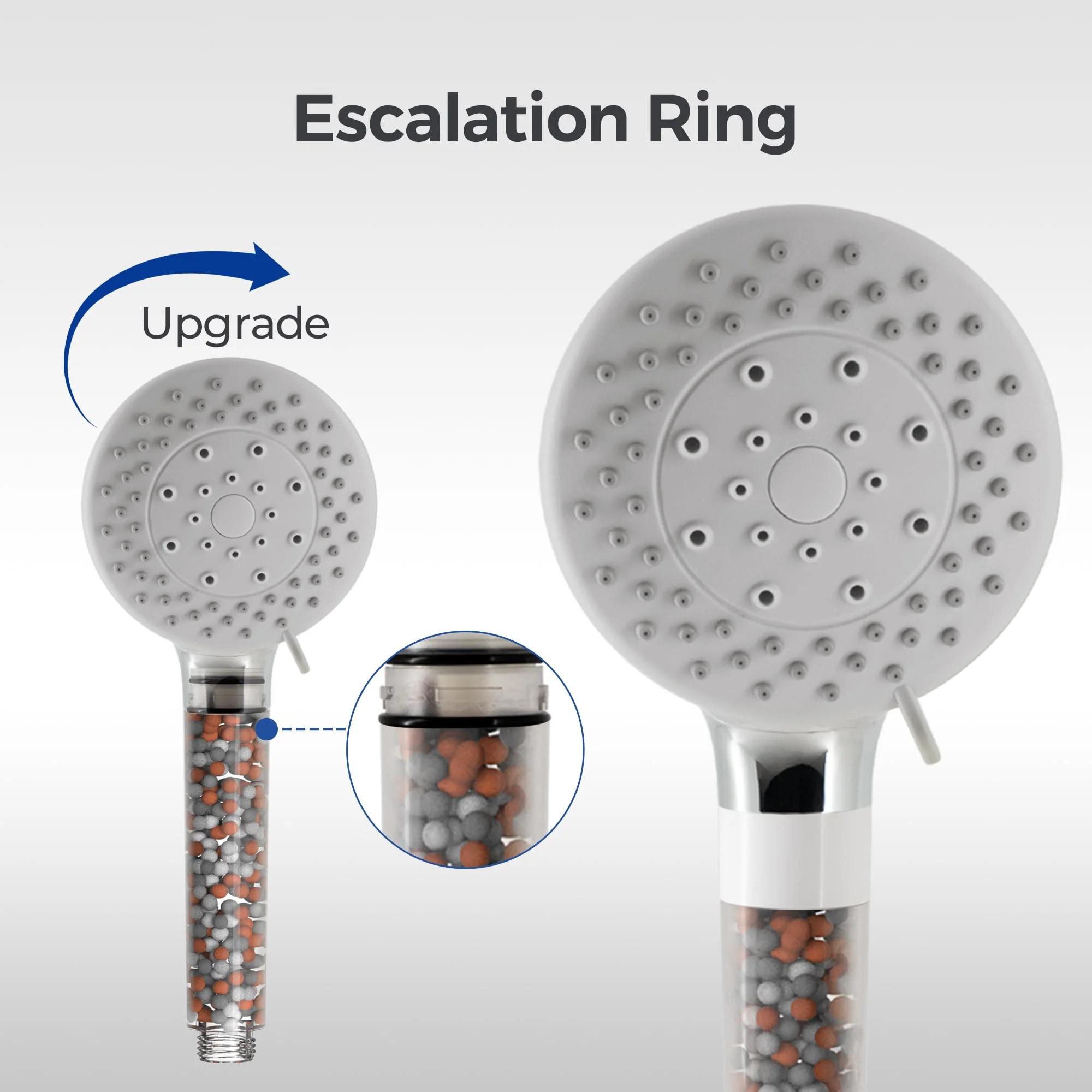 VANCOCO Handheld Shower Head with 2m Hose and Filter 5 Spray Modes Bathroom Showerhead Water Saving Universal Bath Shower Head (Chrome) - Image 3