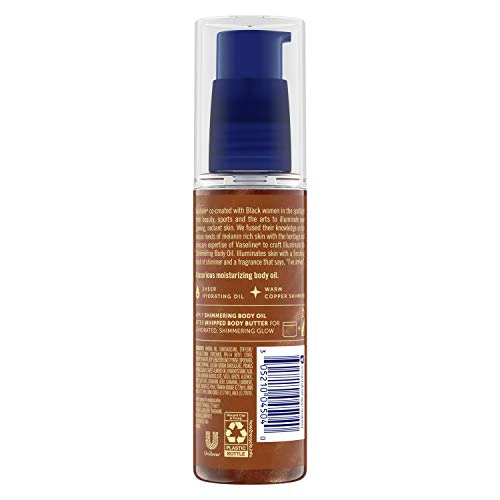 Vaseline Illuminate Me Shimmering Body Oil Created for Melanin Rich Skin, Illuminates Skin with Finishing Touch of Shimmer for Glowing Skin 3.3 oz - Image 12